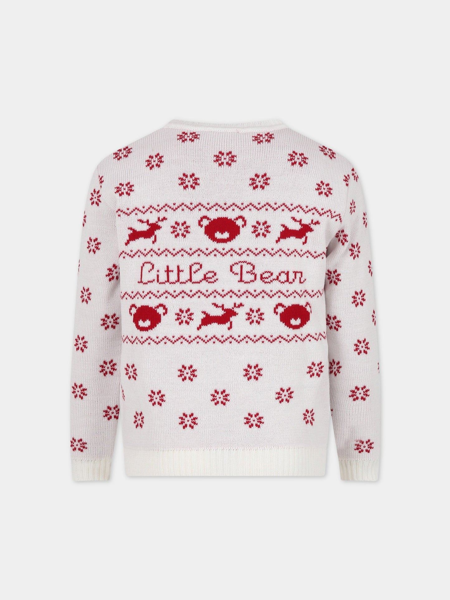 Maglione bianco per bambini,Little Bear,1190 BIANCO KIDS