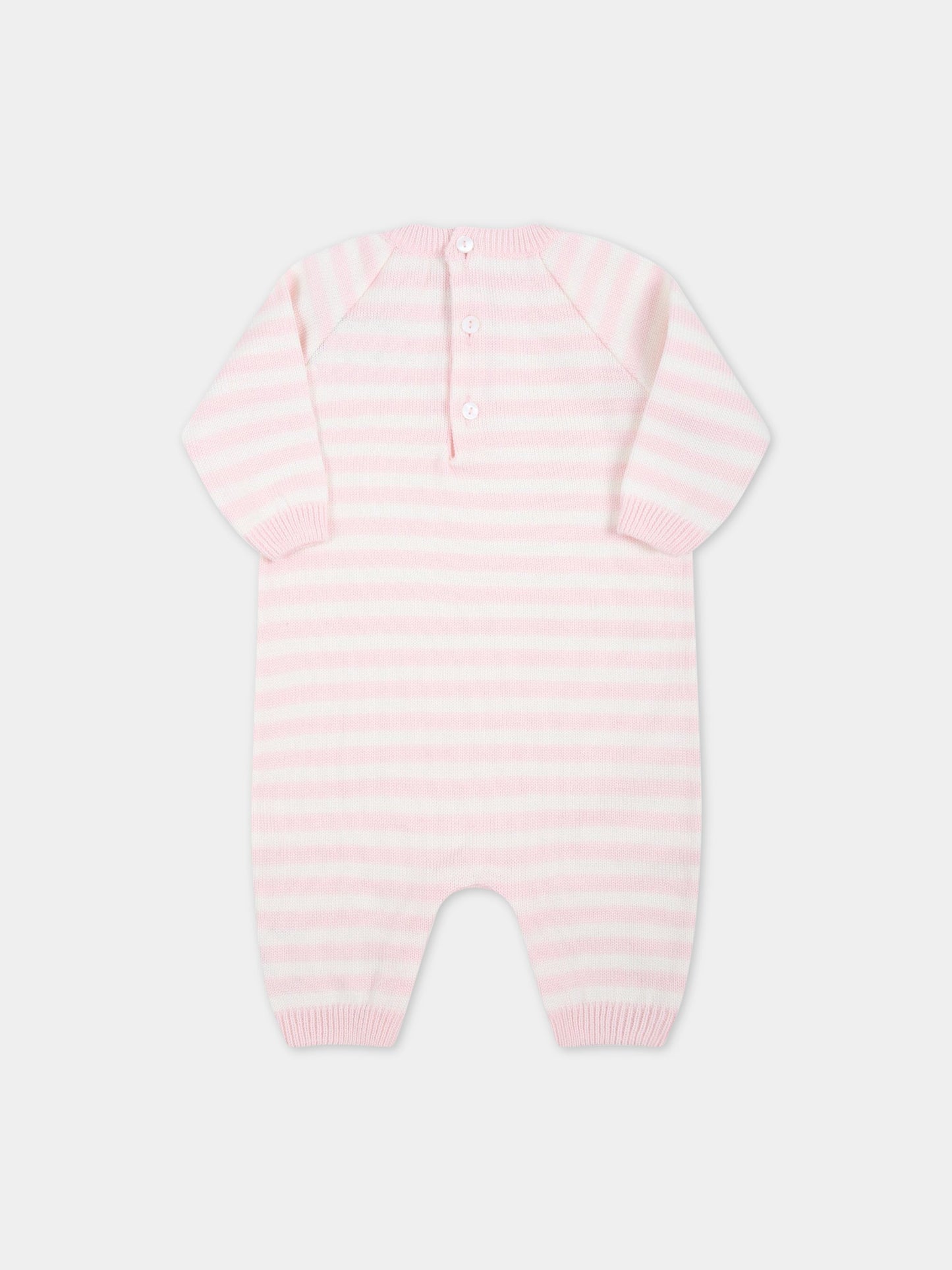 Tutina multicolor per neonata,Little Bear,3101 ROSA/LATTE