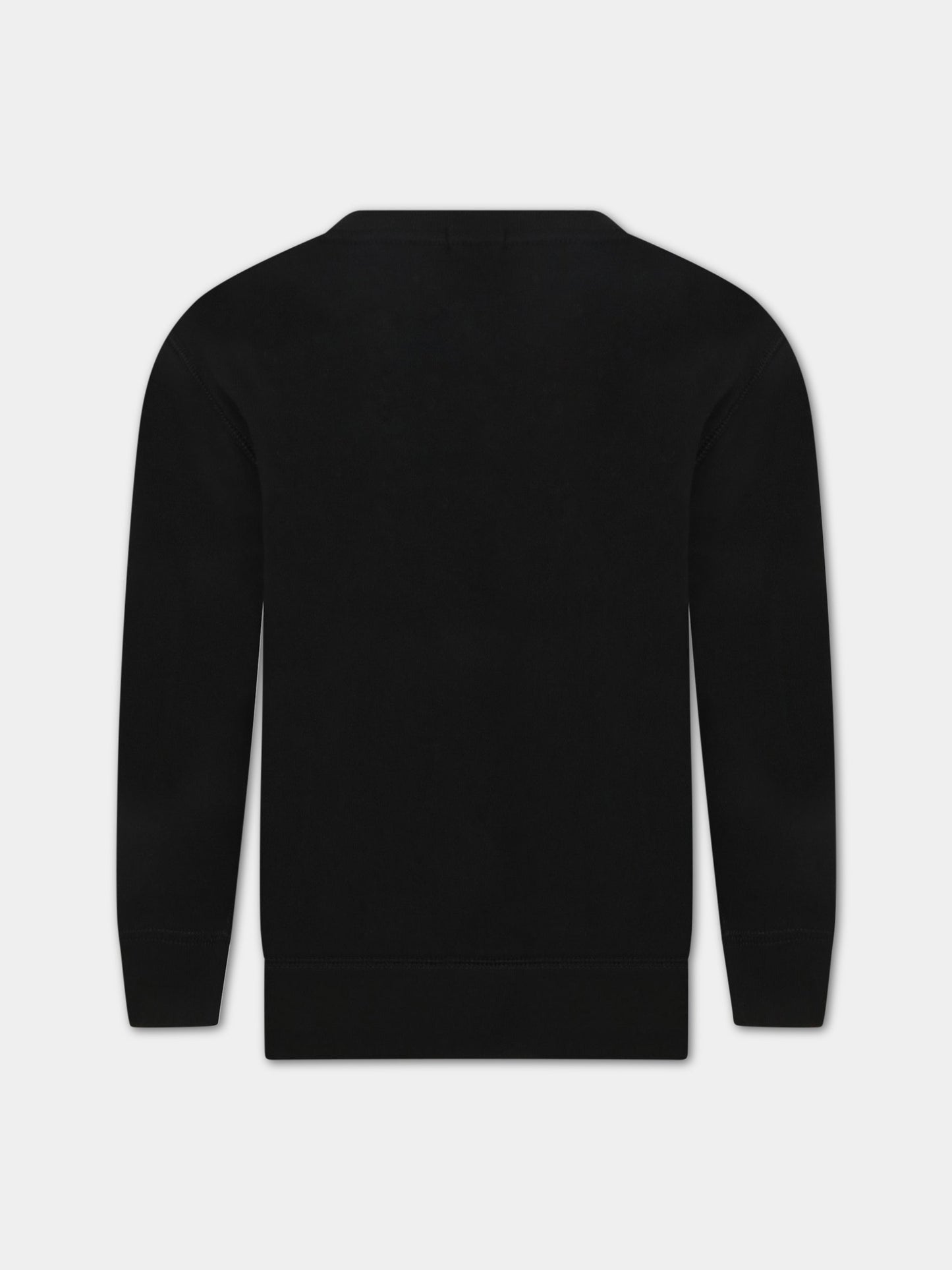 Felpa nera per bambini con iconico cavallino,Ralph Lauren Kids,772102004