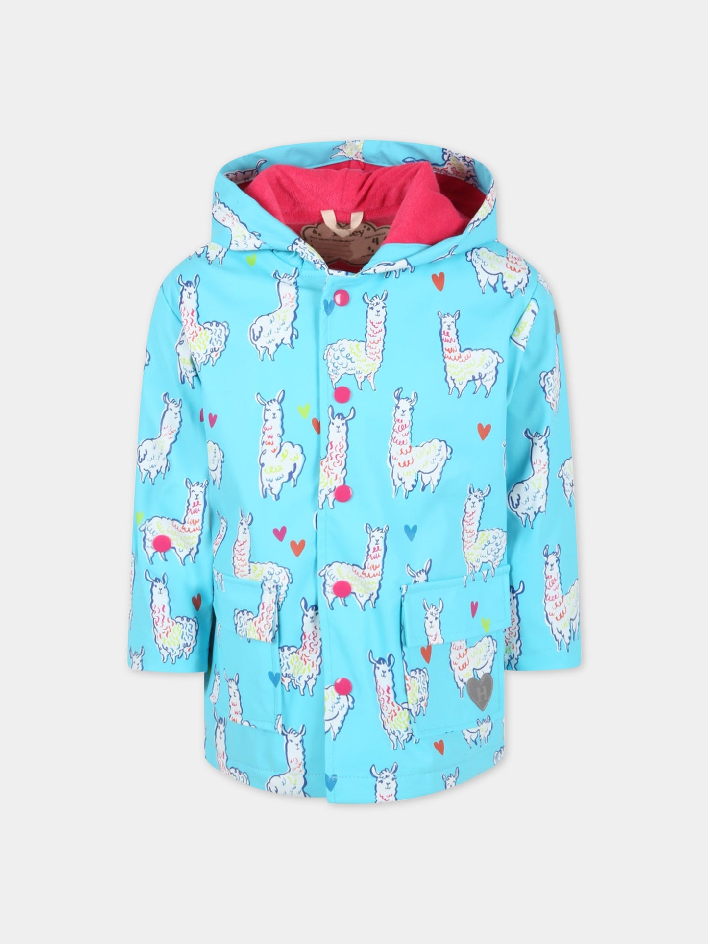 Giacca celeste per bambina con alpaca,Hatley,F22RAK1336