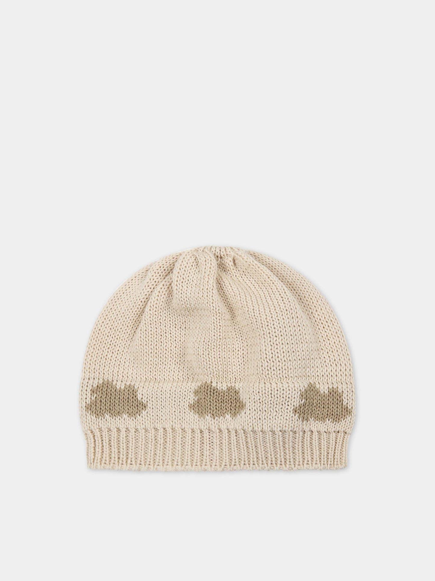 Cappello beige per neonati con nuvole,Scaldacuore X Coccolebimbi,NU14 ANAIS