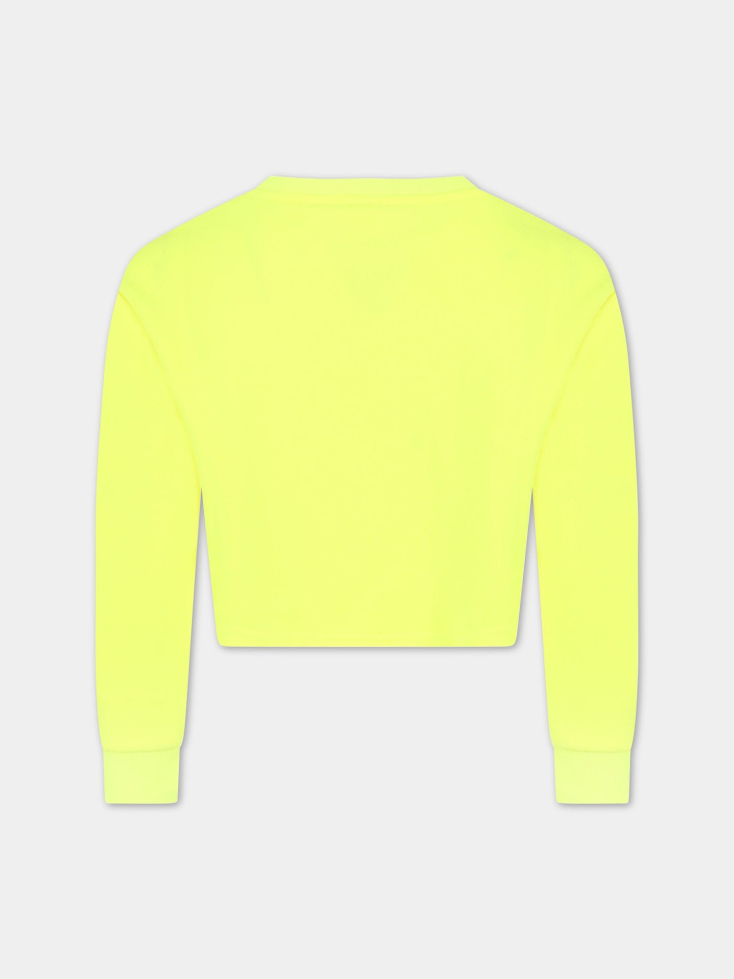 Felpa gialla-fluo per bambina con logo,Dimensione Danza,031155FL 023