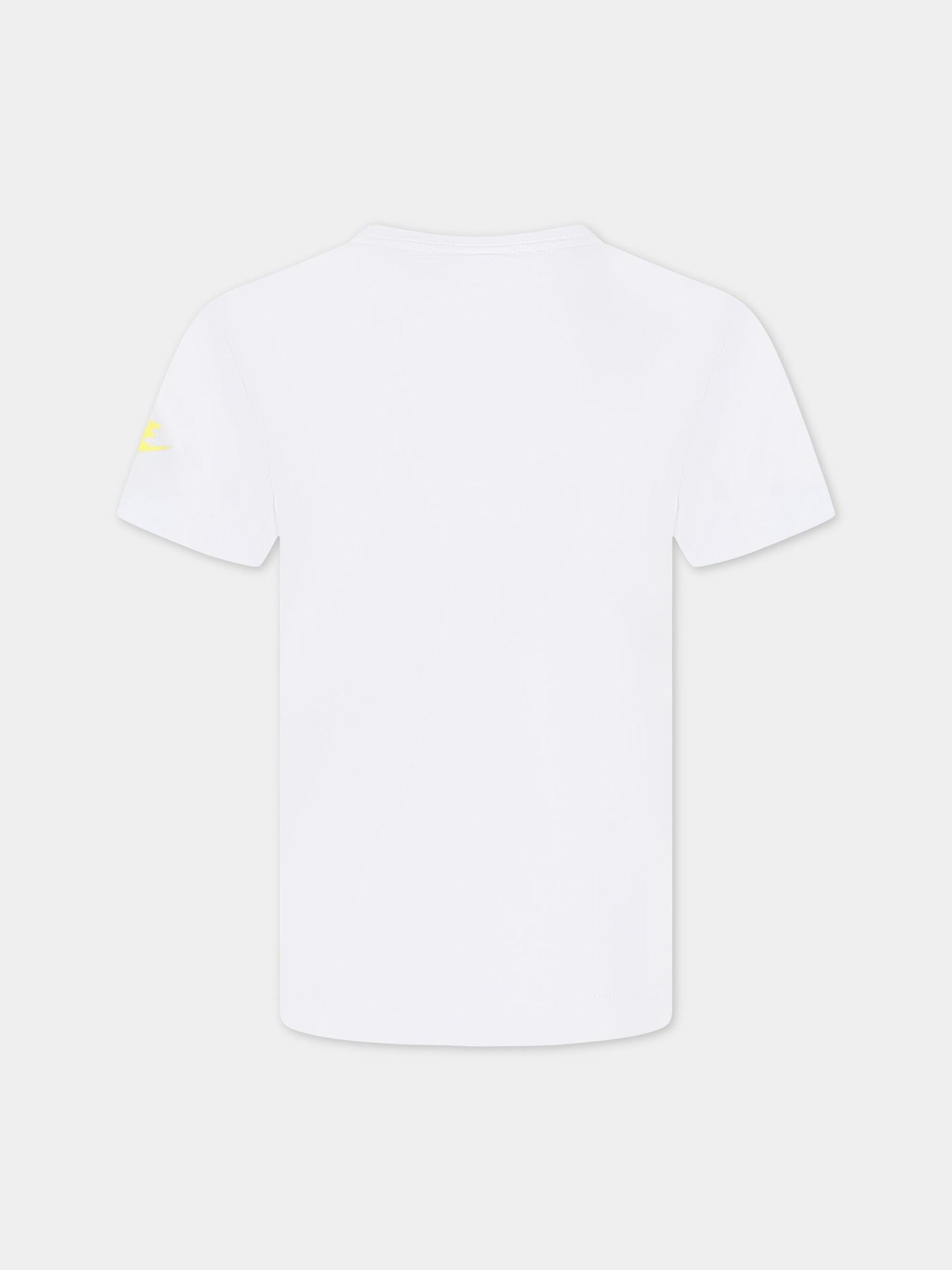 T-shirt bianca per bambino con logo e scritta Just do it ,Nike,86K524 001