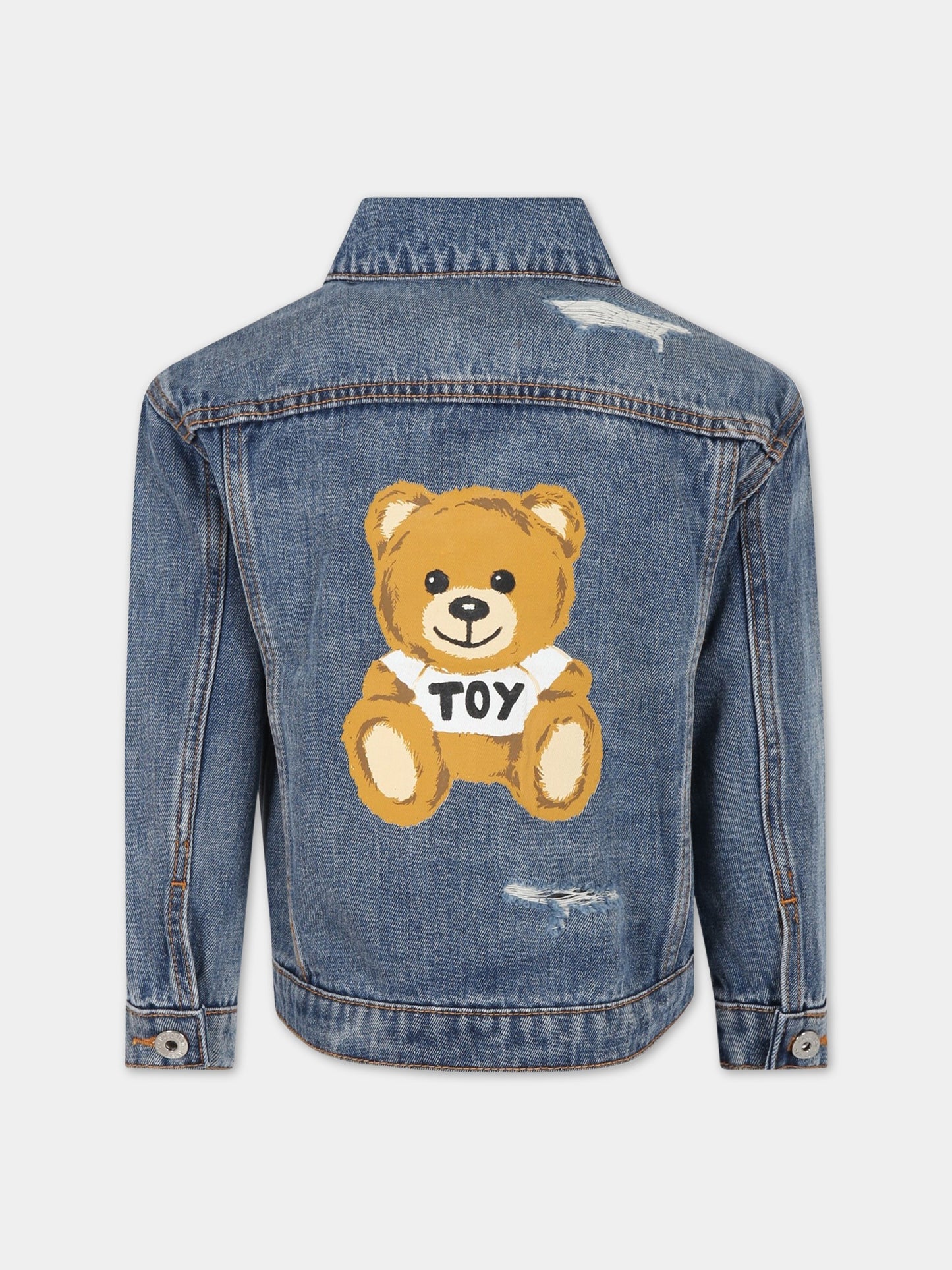 Giacca blu per bambino con Teddy Bear e logo,Moschino Kids,HUS03S L0E01 40362
