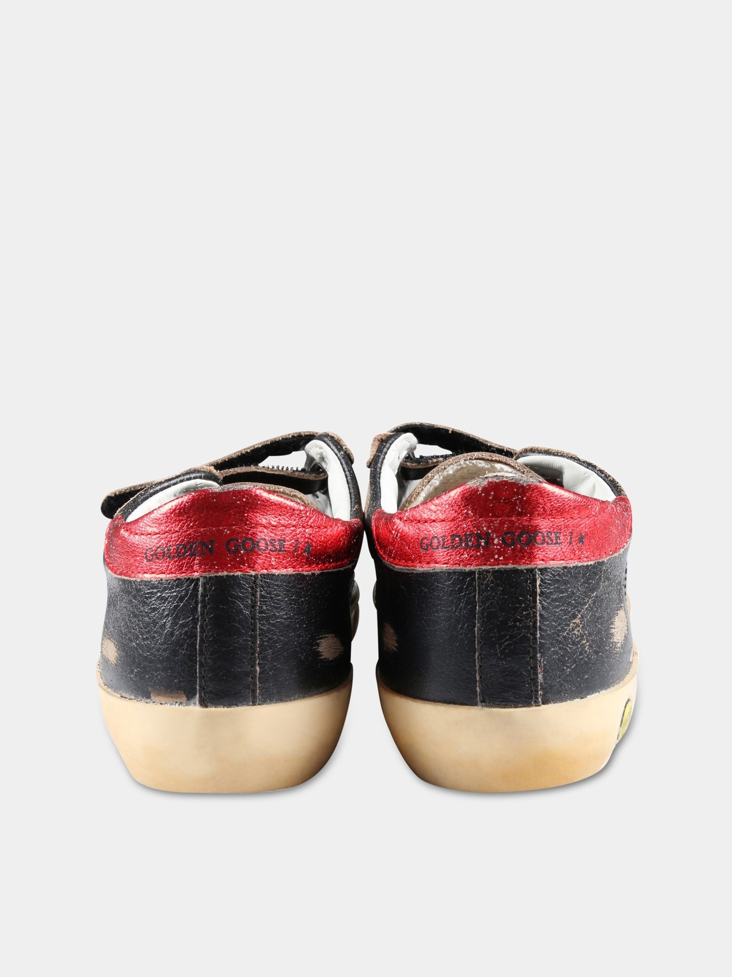 Sneakers marroni per bambino con stella rossa,Golden Goose,GYF00111 F004223 82187