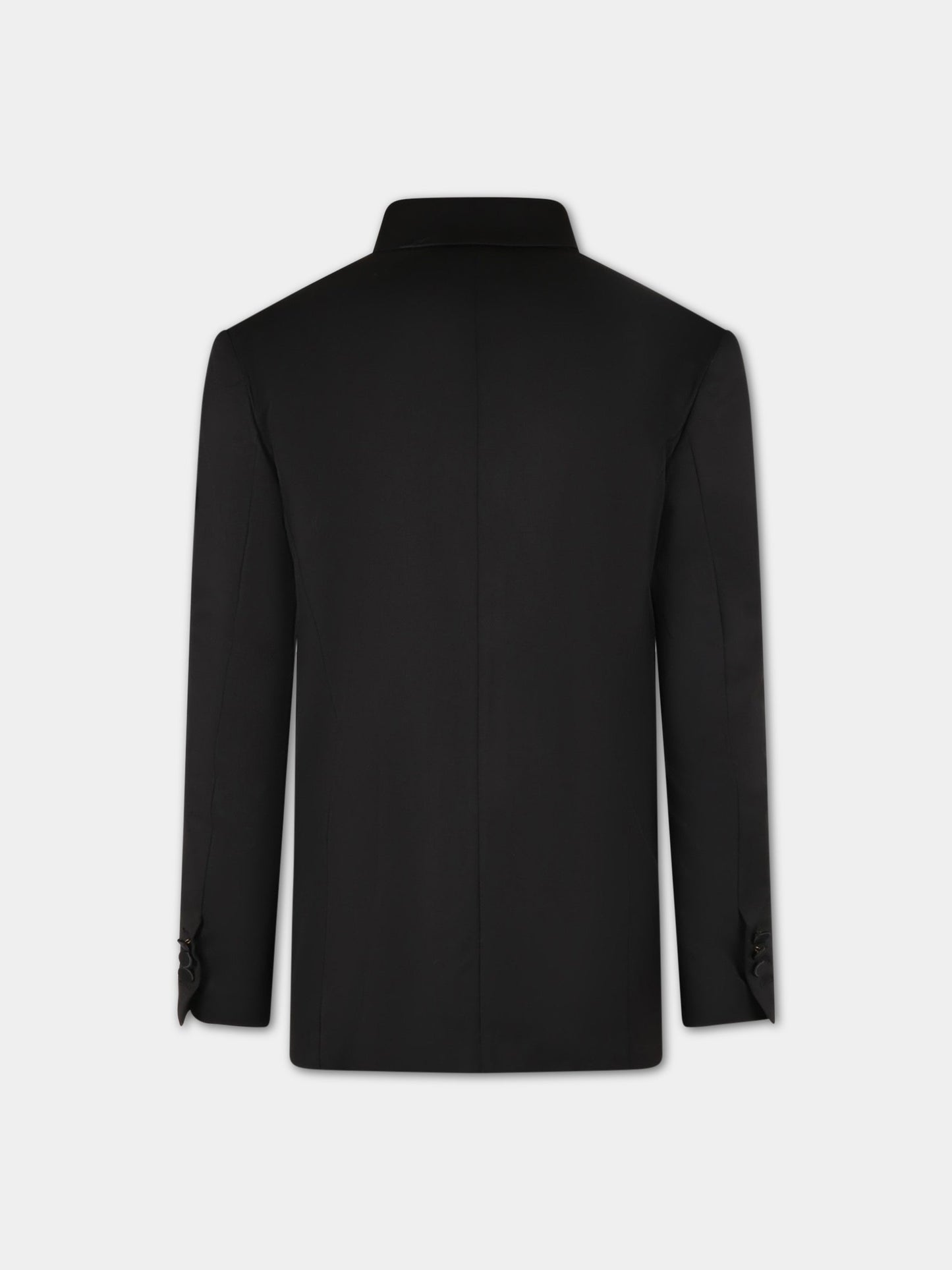 Giacca nera per bambini con patch logato,Balmain Kids,BS2P44 I0089 930