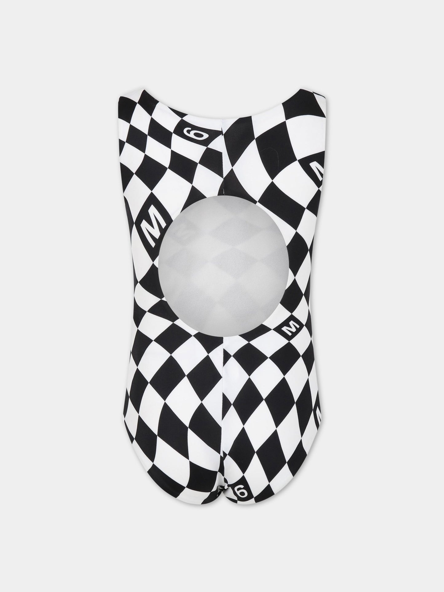 Costume multicolor intero per bambina con logo,Mm6 Maison Margiela,M60360 MM00N M6C01