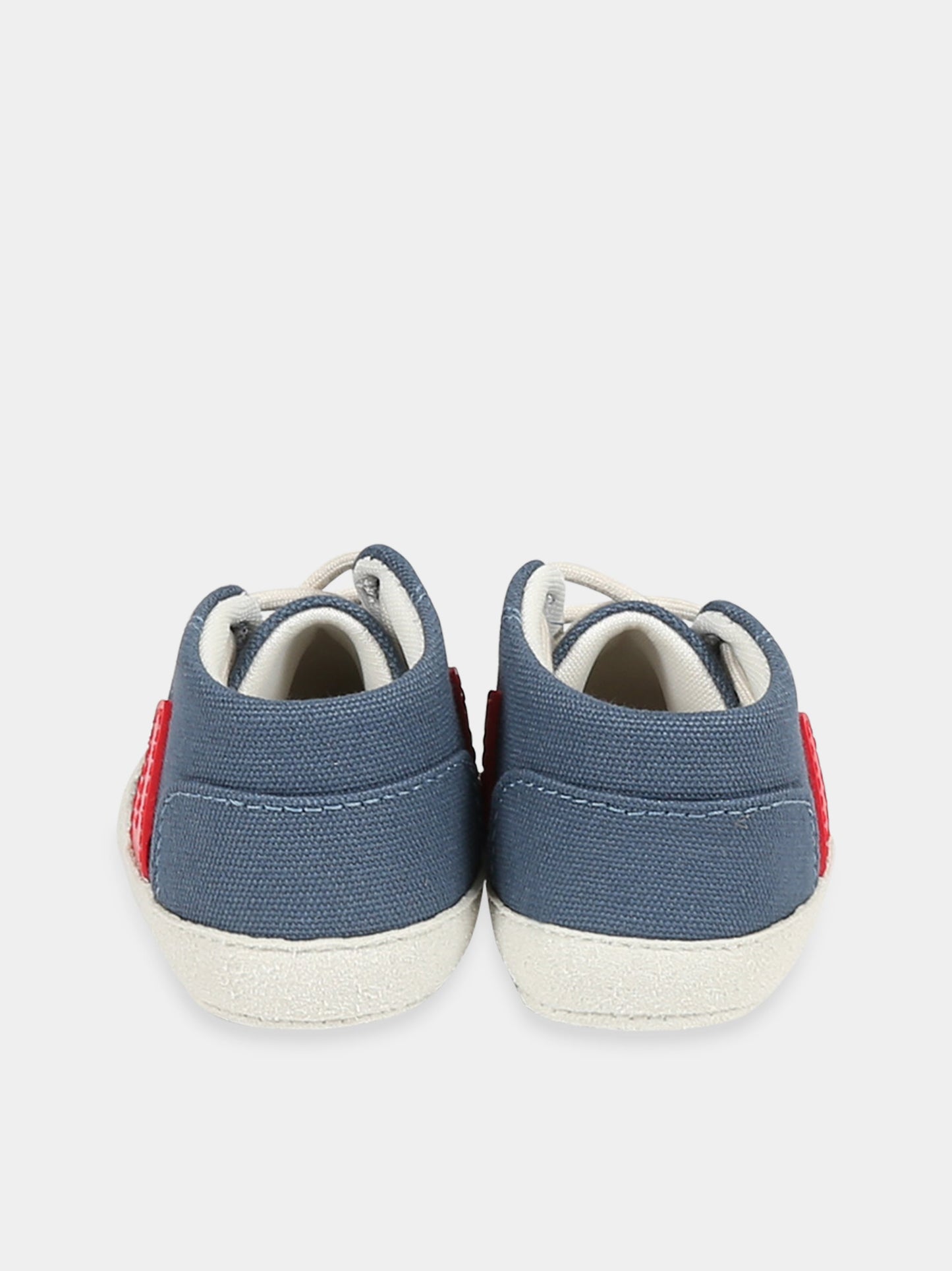 Sneakers blu per neonato con logo rosso,Veja,BB0103262C