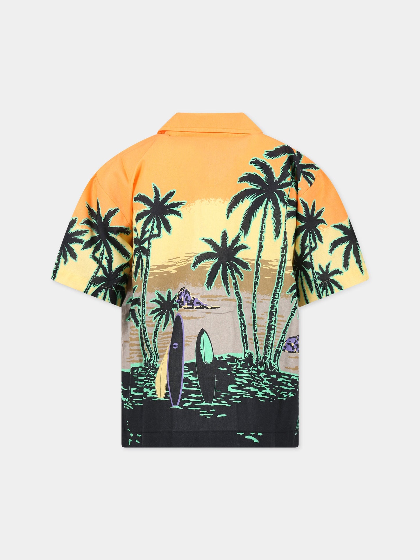 Camicia multicolor per bambino con stampa palme,Molo,1S23C101 6831