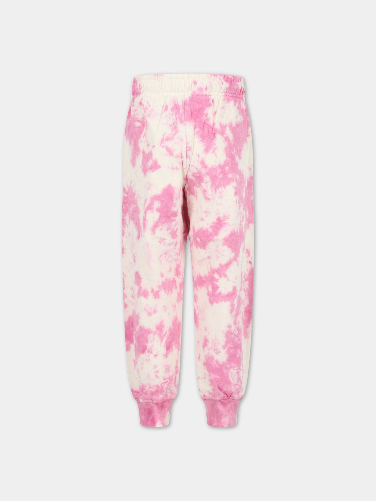 Pantaloni tie-dye da tuta per bambina con patch logato,Molo,2S23I203 6719