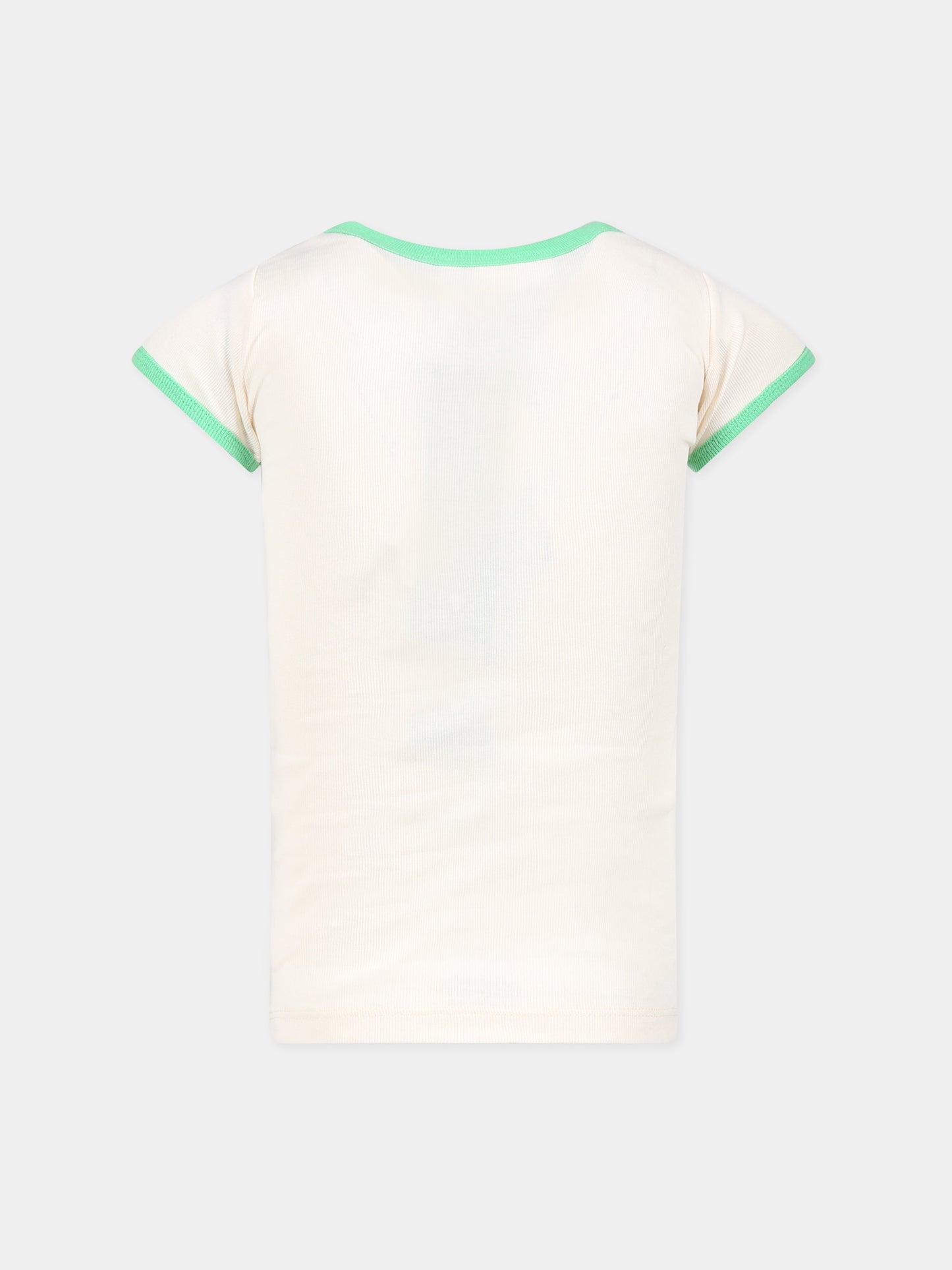 T-shirt avorio per bambina con stampa sole e scritta Stay Sunny ,Molo,6S23A218 2444