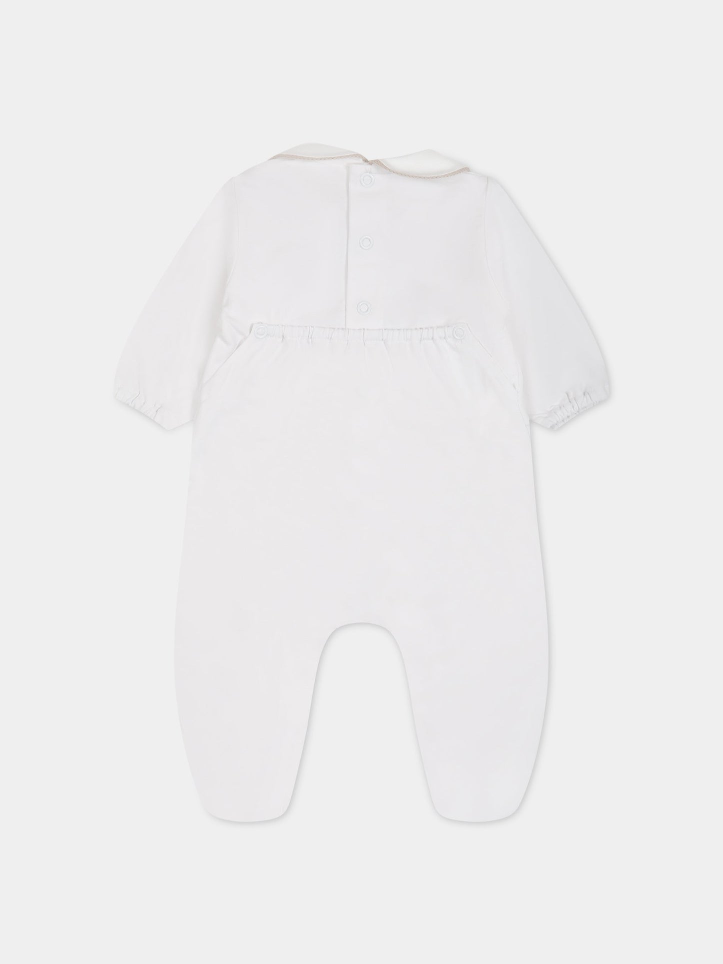 Tutina bianco per neonati con scritta Amore ,Little Bear,6043 BIANCO/CORDA