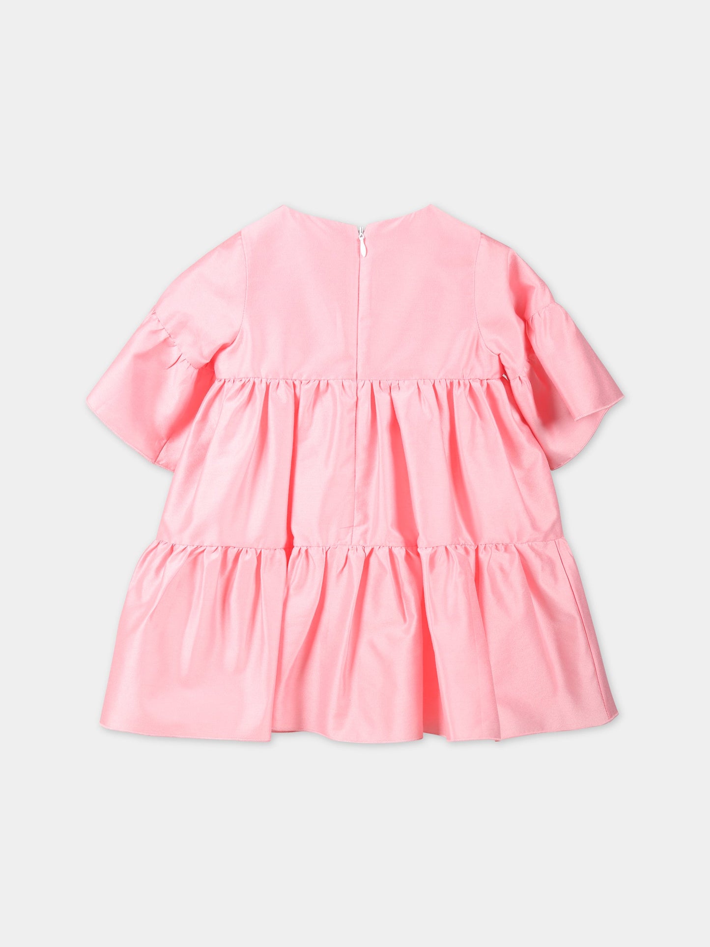 Vestito rosa per neonata con fiocco,Little Bear,6258 CORALLO