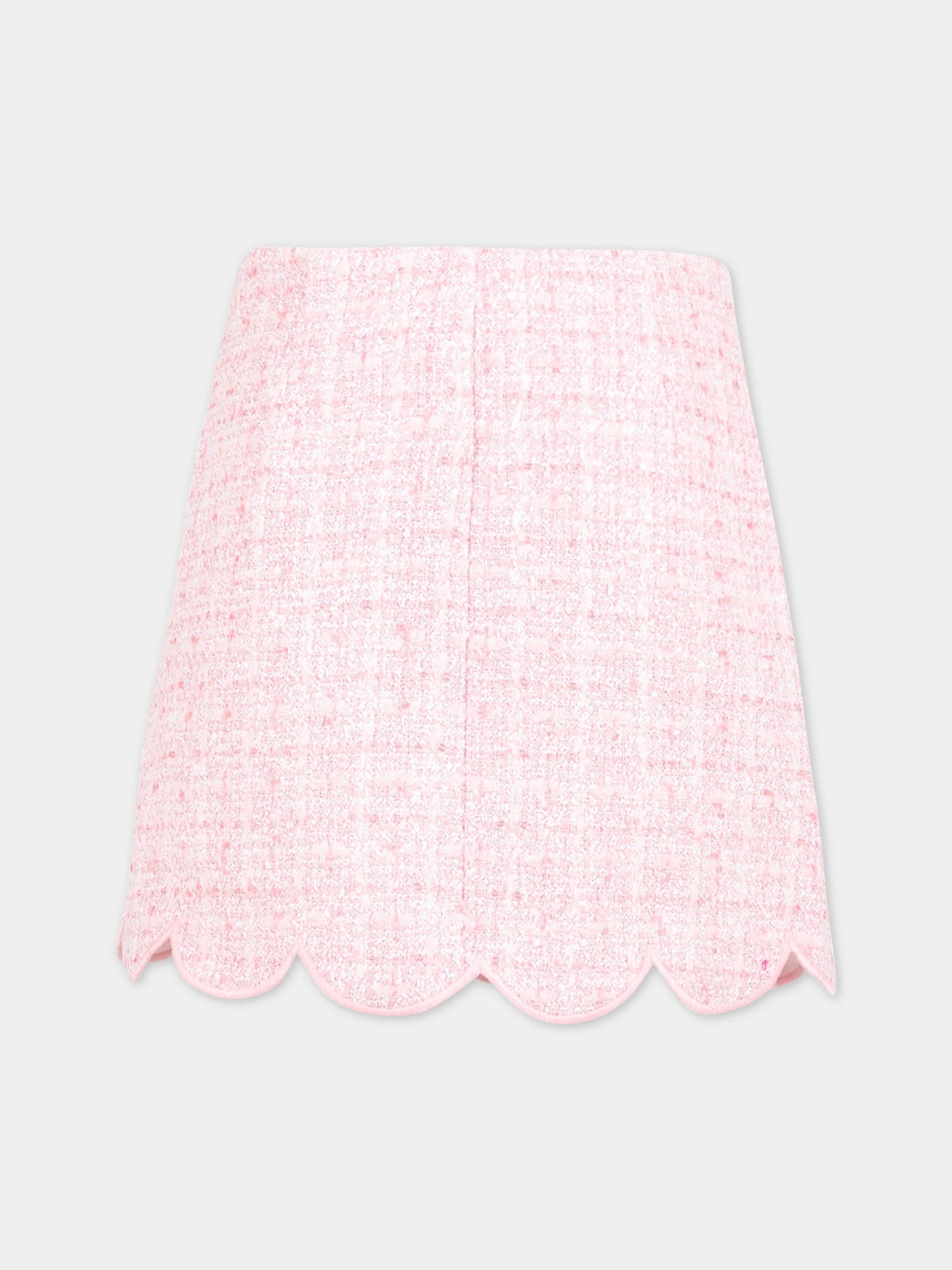 Gonna rosa per bambina con bottoni con strass,Self-portrait,RS23 712SK P 22458568