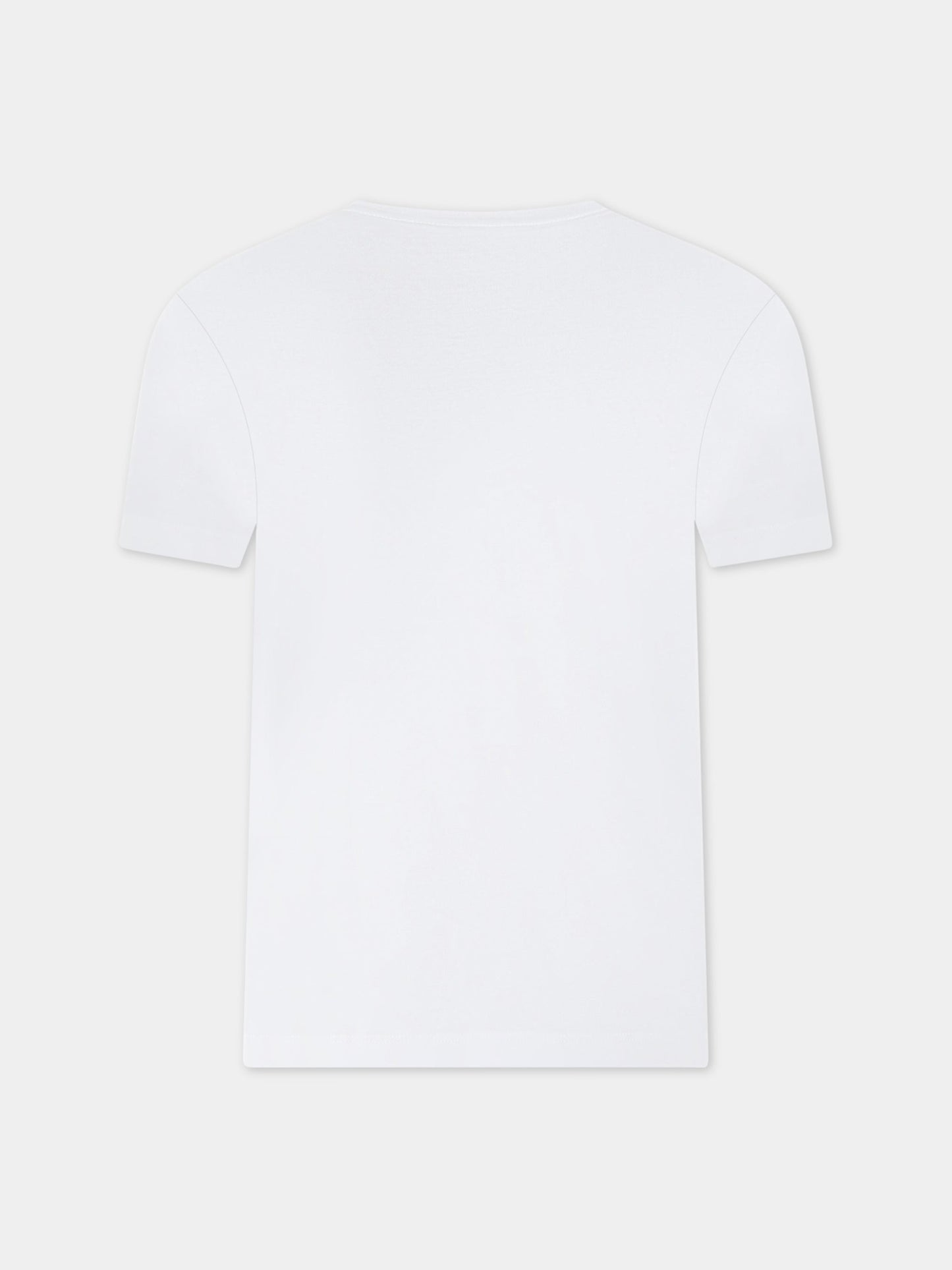 T-shirt bianca per bambino con stampa e logo,Zadig & Voltaire Kids,X25361 10P