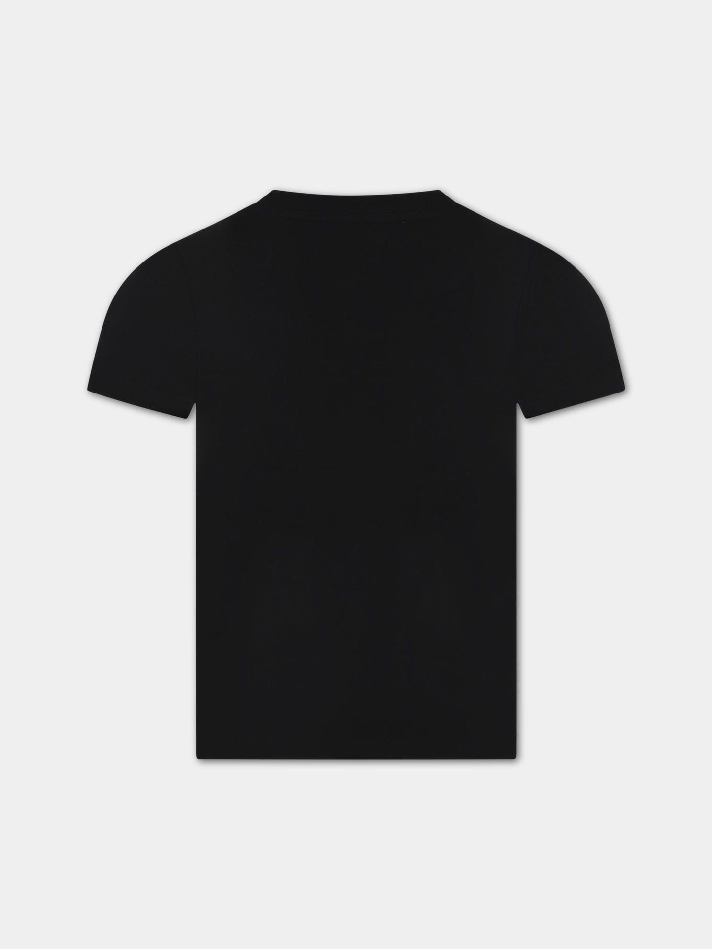 T-shirt nera per bambina con logo,Just Cavalli,JFTS005 JE95B N000