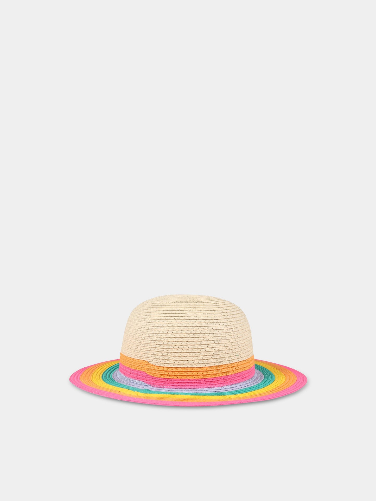 Cappello multicolor per bambina con cuore e logo,Billieblush,U11133 Z41