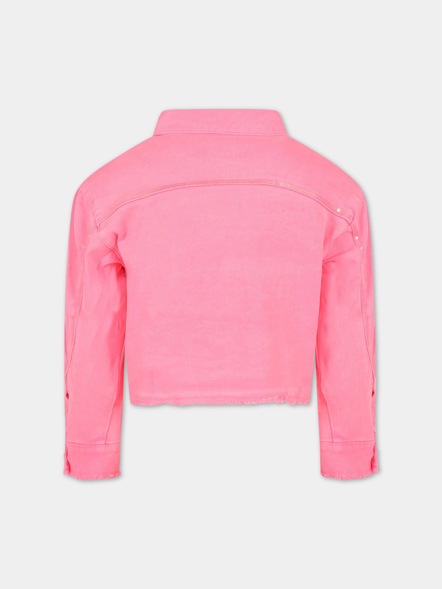 Giacca rosa per bambina con scritta Love ,Billieblush,U16349 462