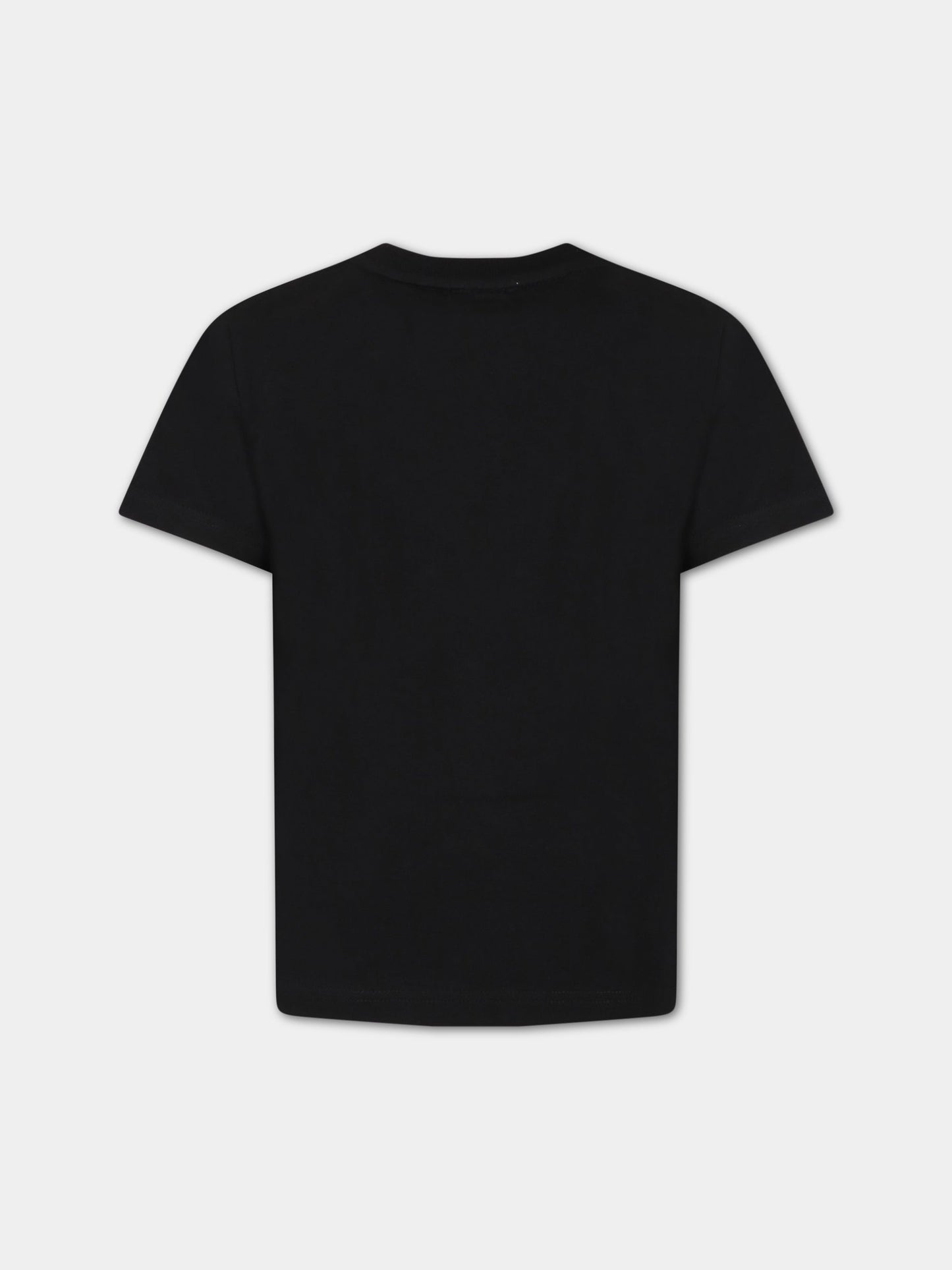 T-shirt nera per bambino con logo bianco,Givenchy Kids,H25418 09B