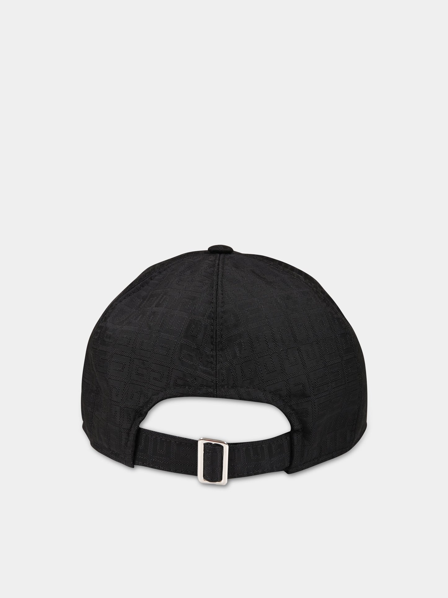 Cappello nero per bambini con logo e motivo 4G,Givenchy Kids,H21065 09B