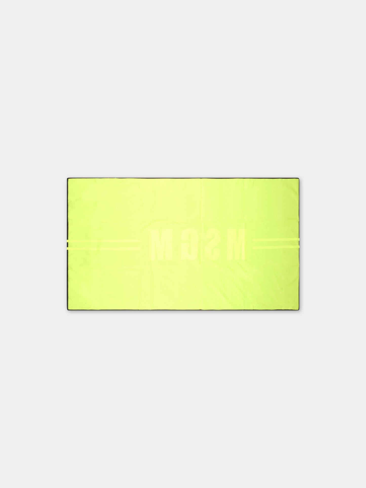 Telo-mare nero per bambini con logo giallo,Msgm Kids,MS029346 110/28