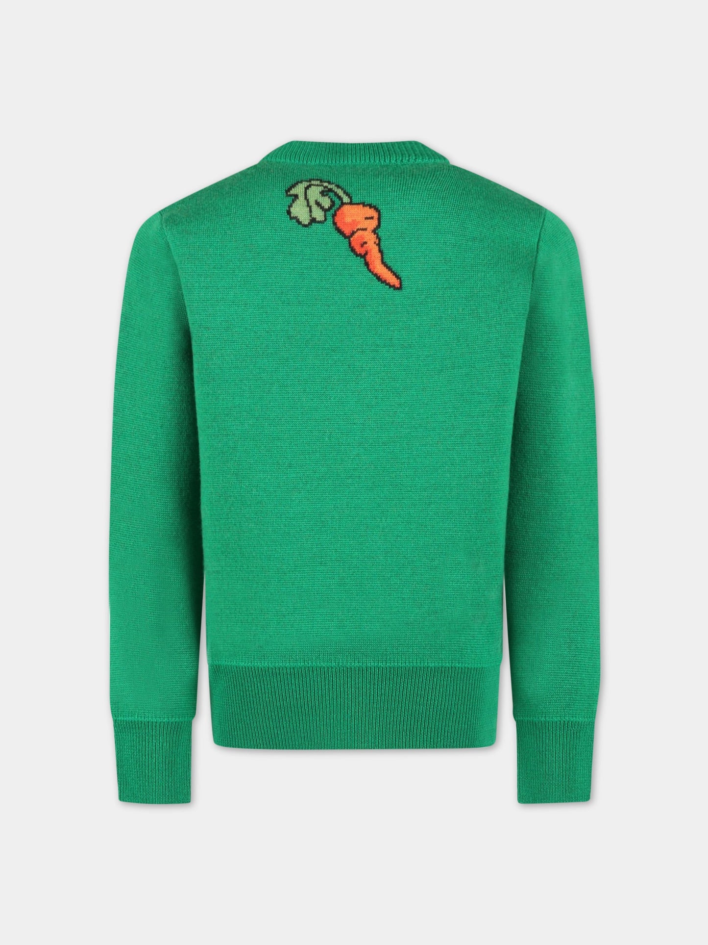 Maglione verde per bambini con Bugs Bunny,Alanui,LGHE001S23KNI0025757