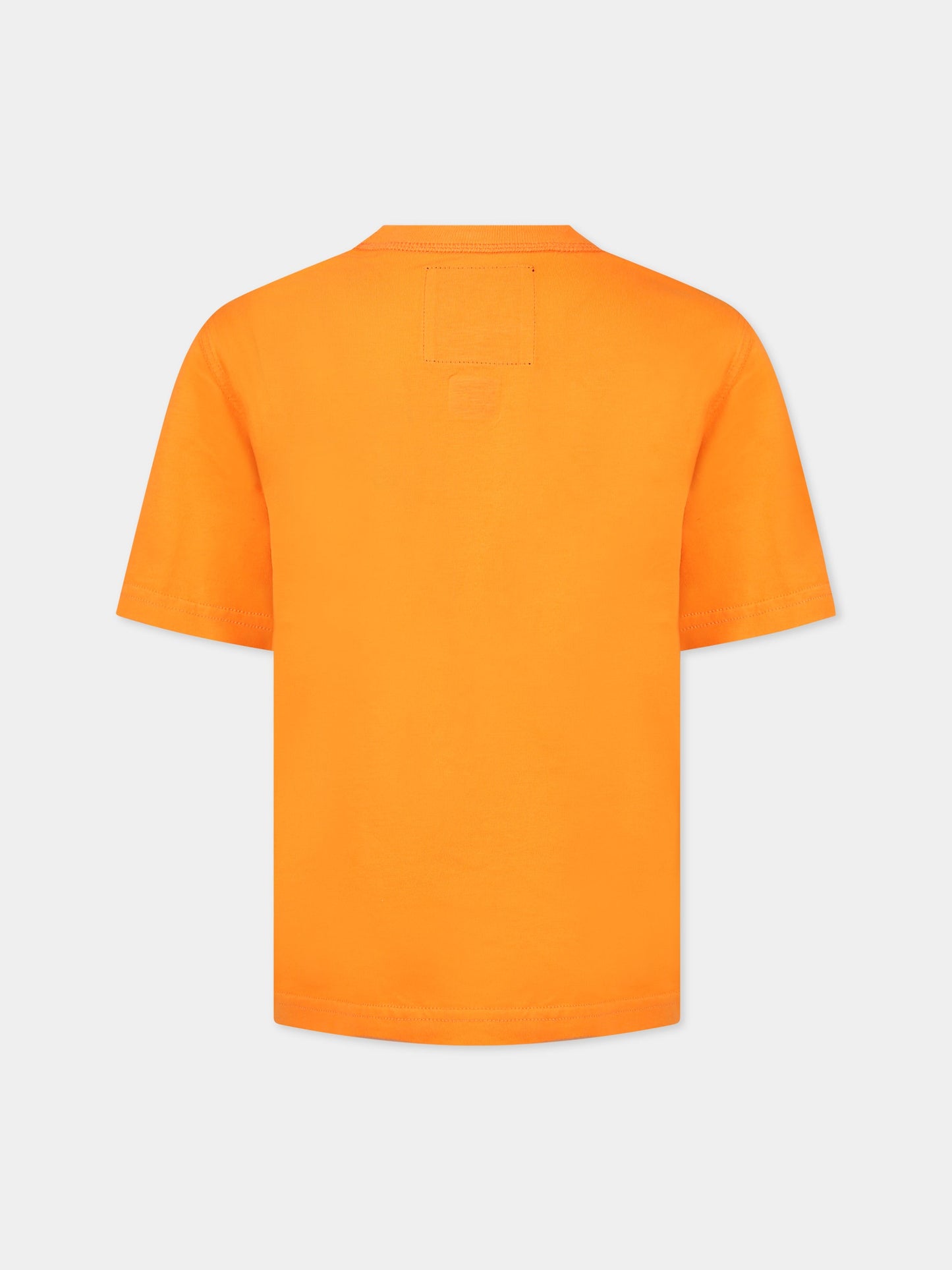 T-shirt arancione per bambino con logo,Myar,MY0018 MY049 MY206