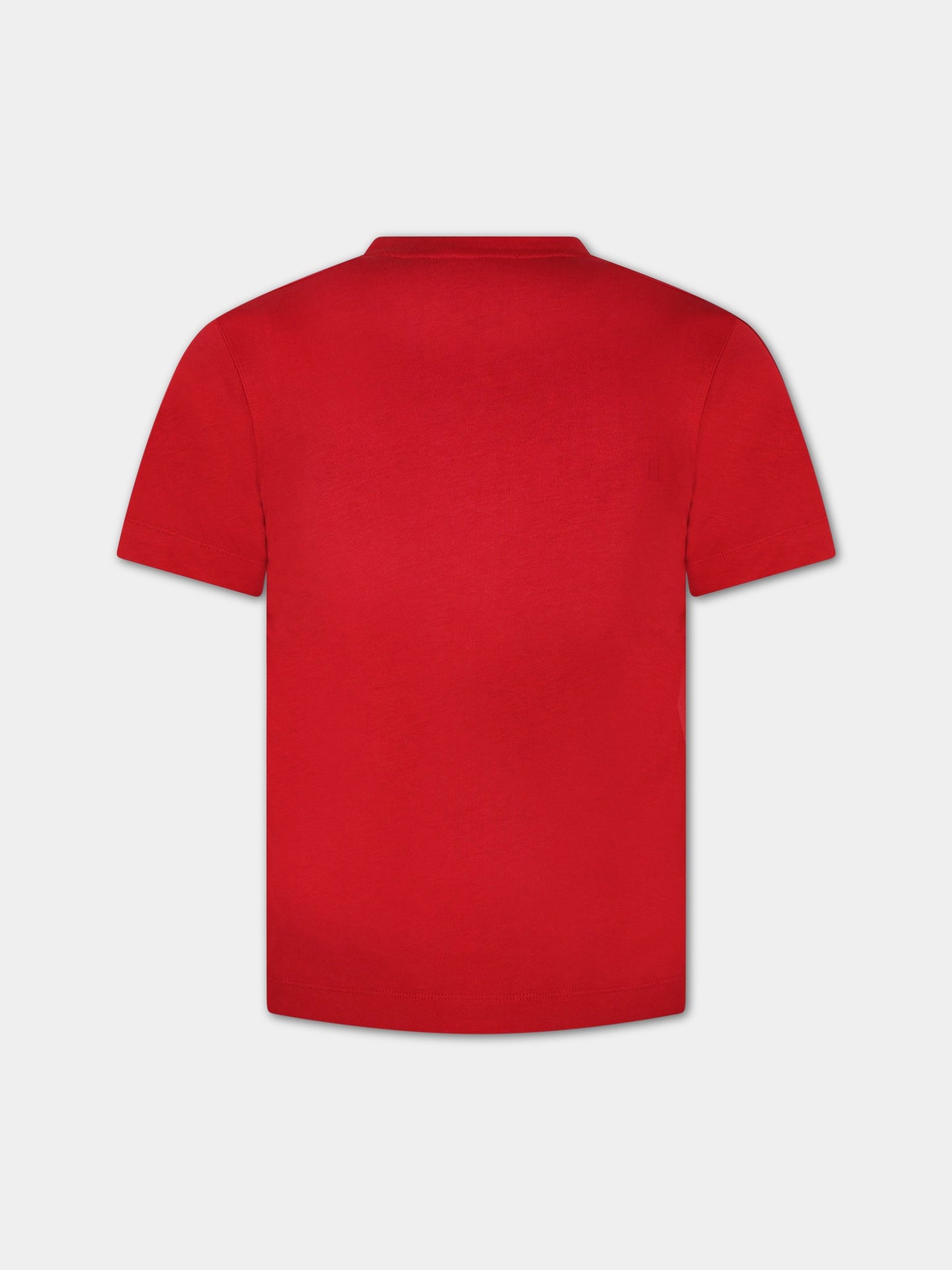 T-shirt rossa per bambino con logo,Armani Junior,3R4TJM 1JWZZ 0357