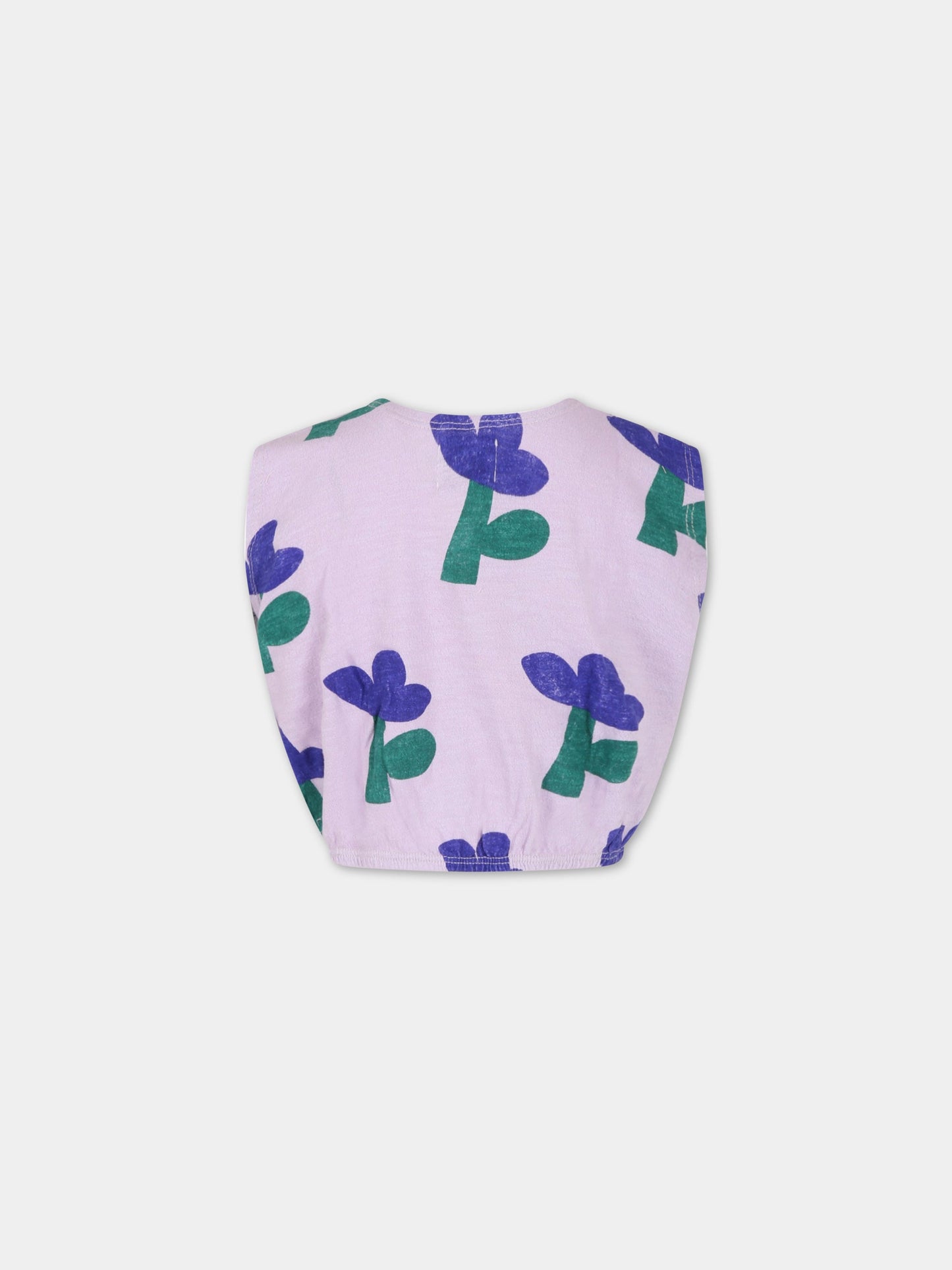 Canotta viola per bambina con fiori,Bobo Choses,123AC021