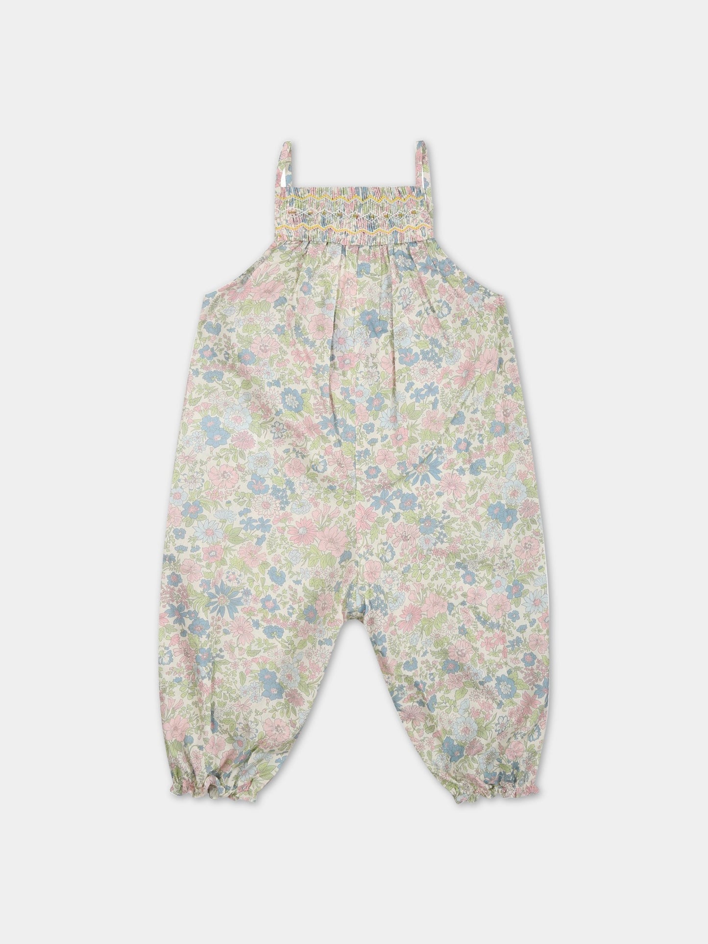 Salopette multicolor per neonata con stampa,Bonpoint,S03XPAW00100 520