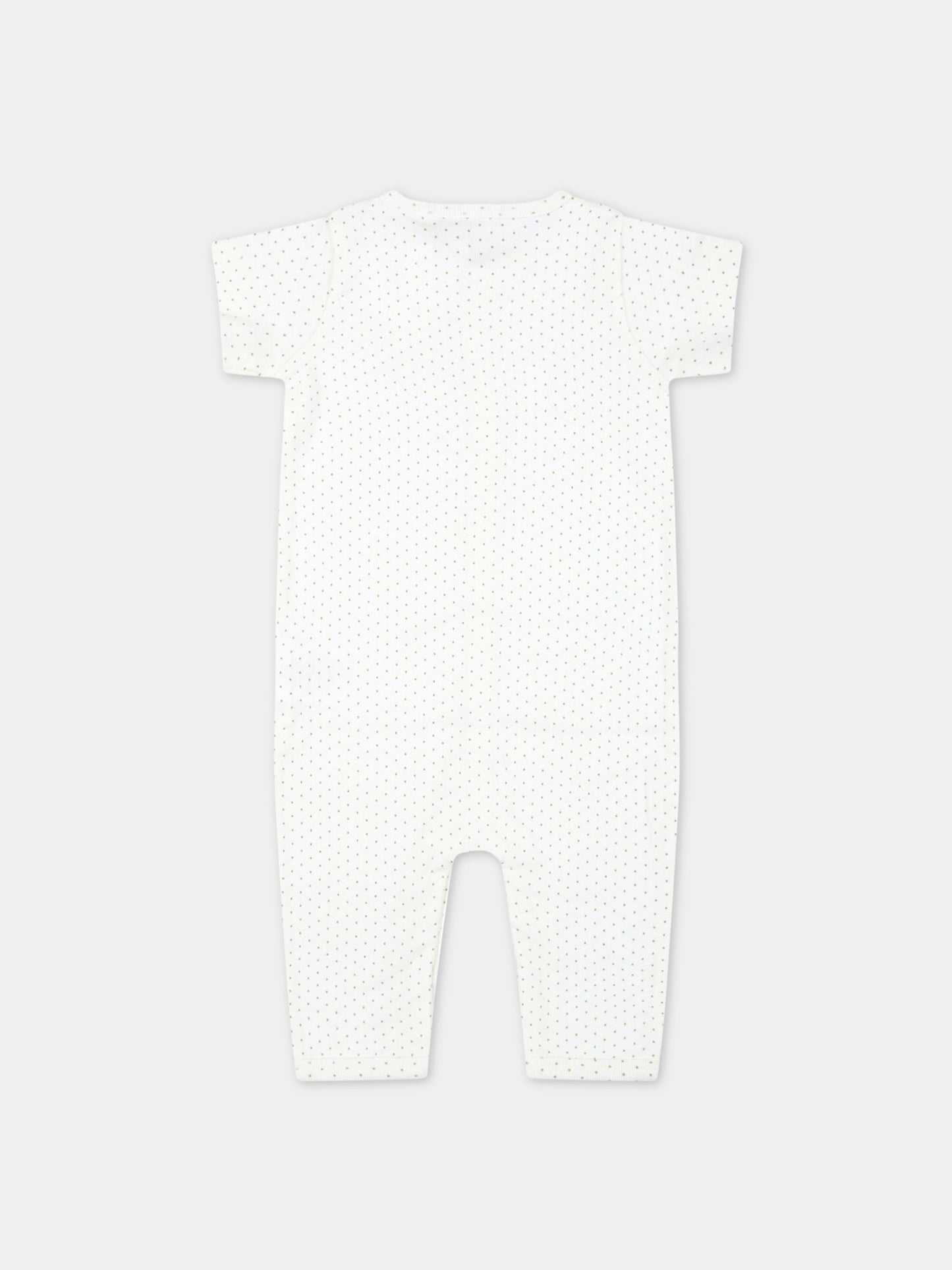 Tutina avorio per neonata con pois beige,Bonpoint,S03YOVK00050 766B