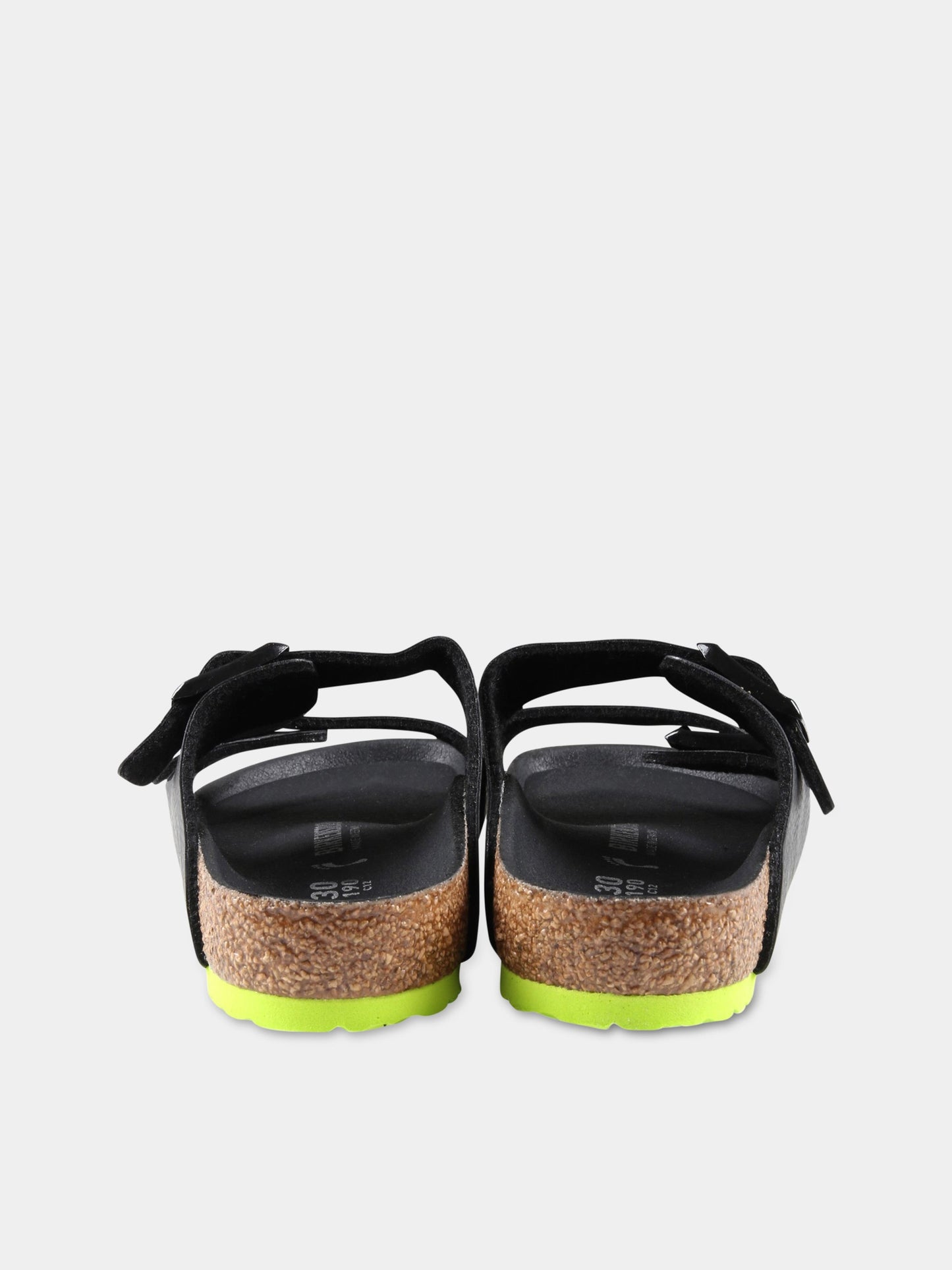 Sandali neri Arizona Eva per bambino con suola verde,Birkenstock,1022369