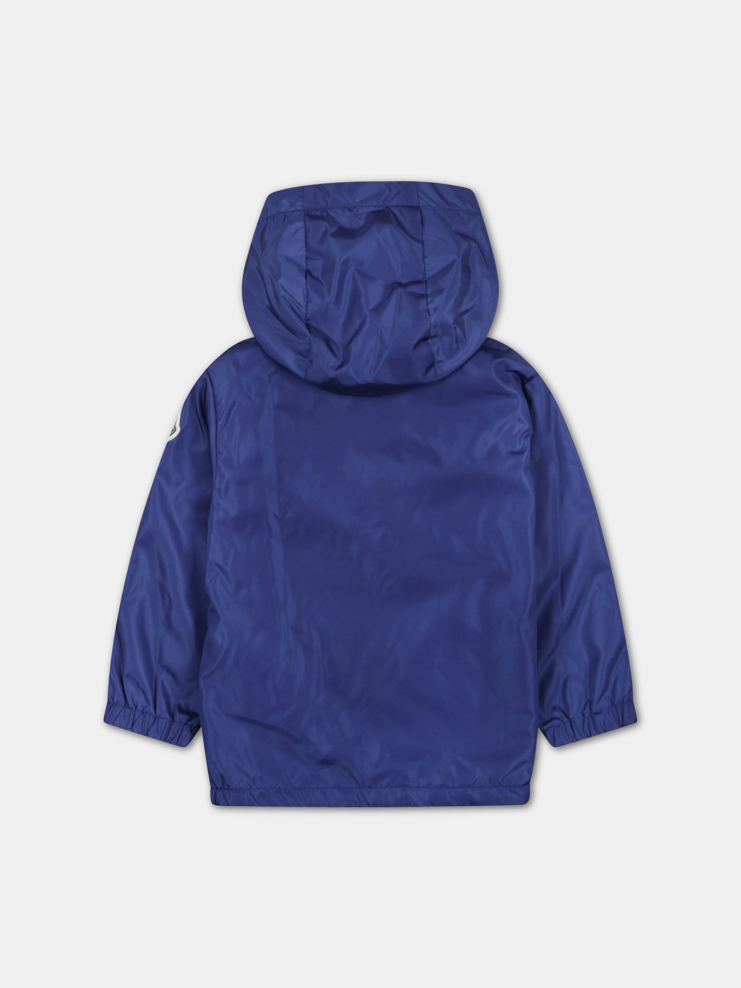 Giacca Erdvile blu a vento per neonato con logo e patch,Moncler Kids,951 1A00012 539ZD 750