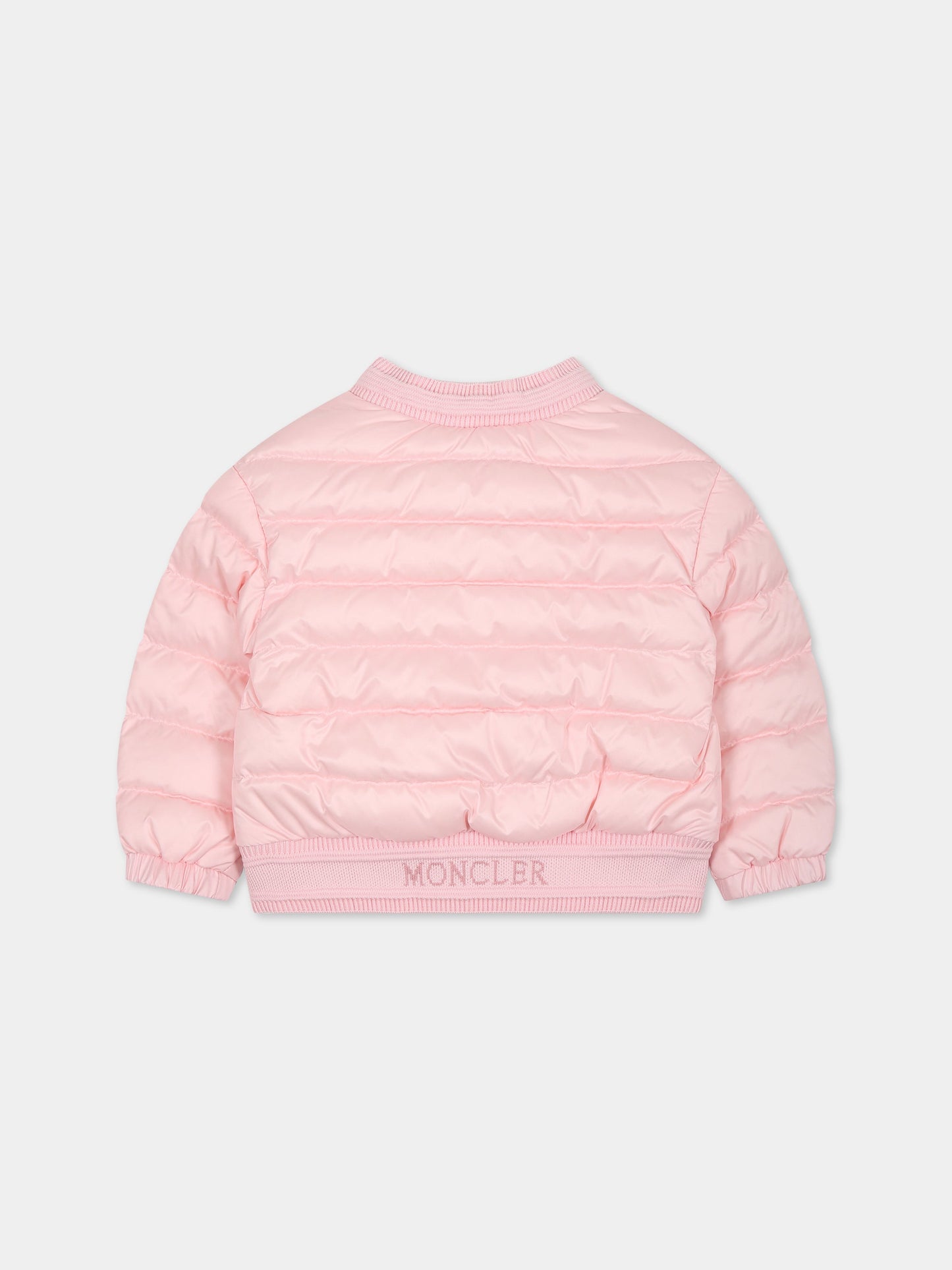 Piumino Ter rosa per neonata con logo,Moncler Kids,951 1A00020 595FE 506