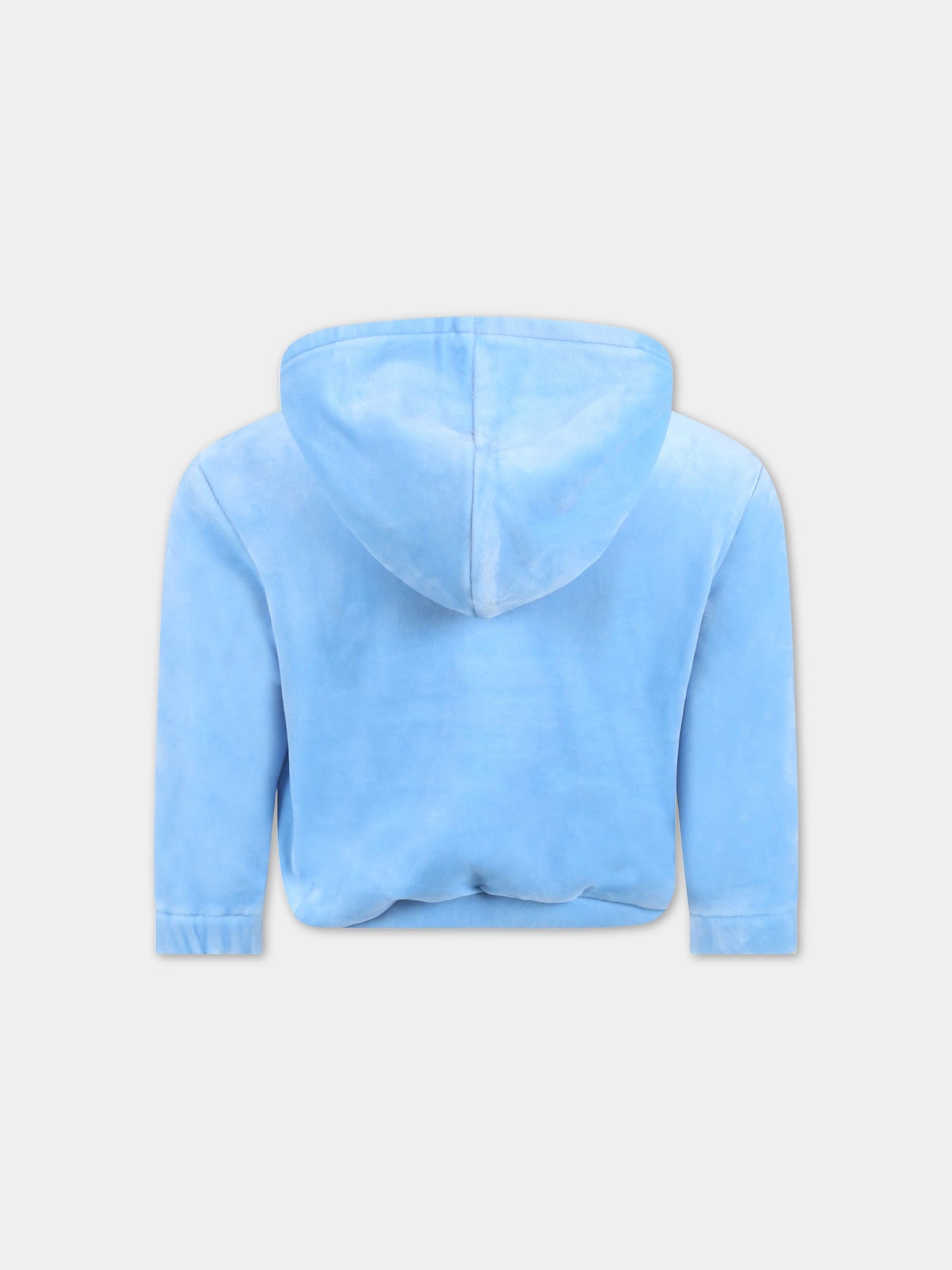 Felpa azzurra per bambina con scritta,Billieblush,U15913 78E