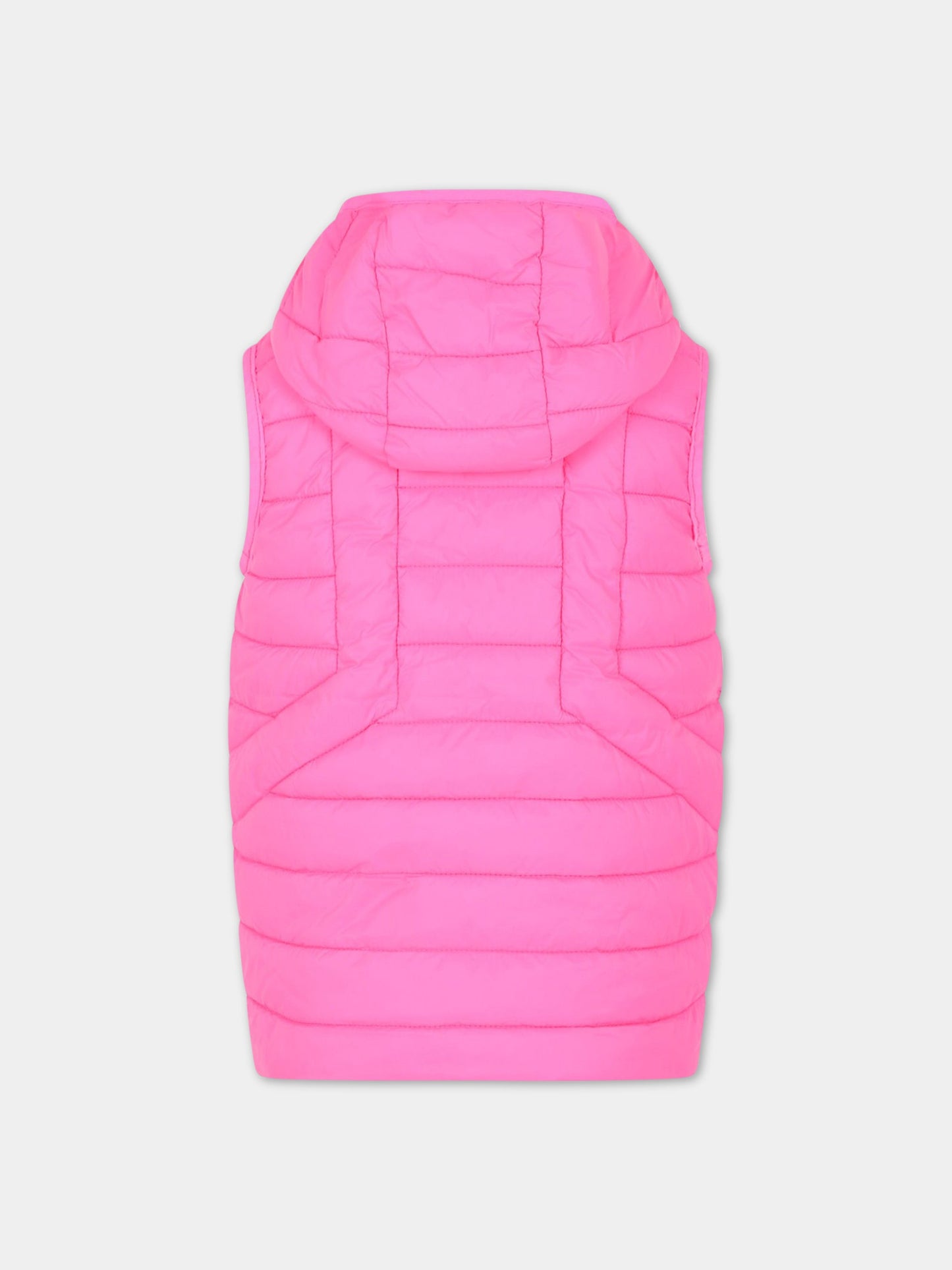 Gilet fucsia per bambina con logo,Diesel,J00224 KXBBF K318