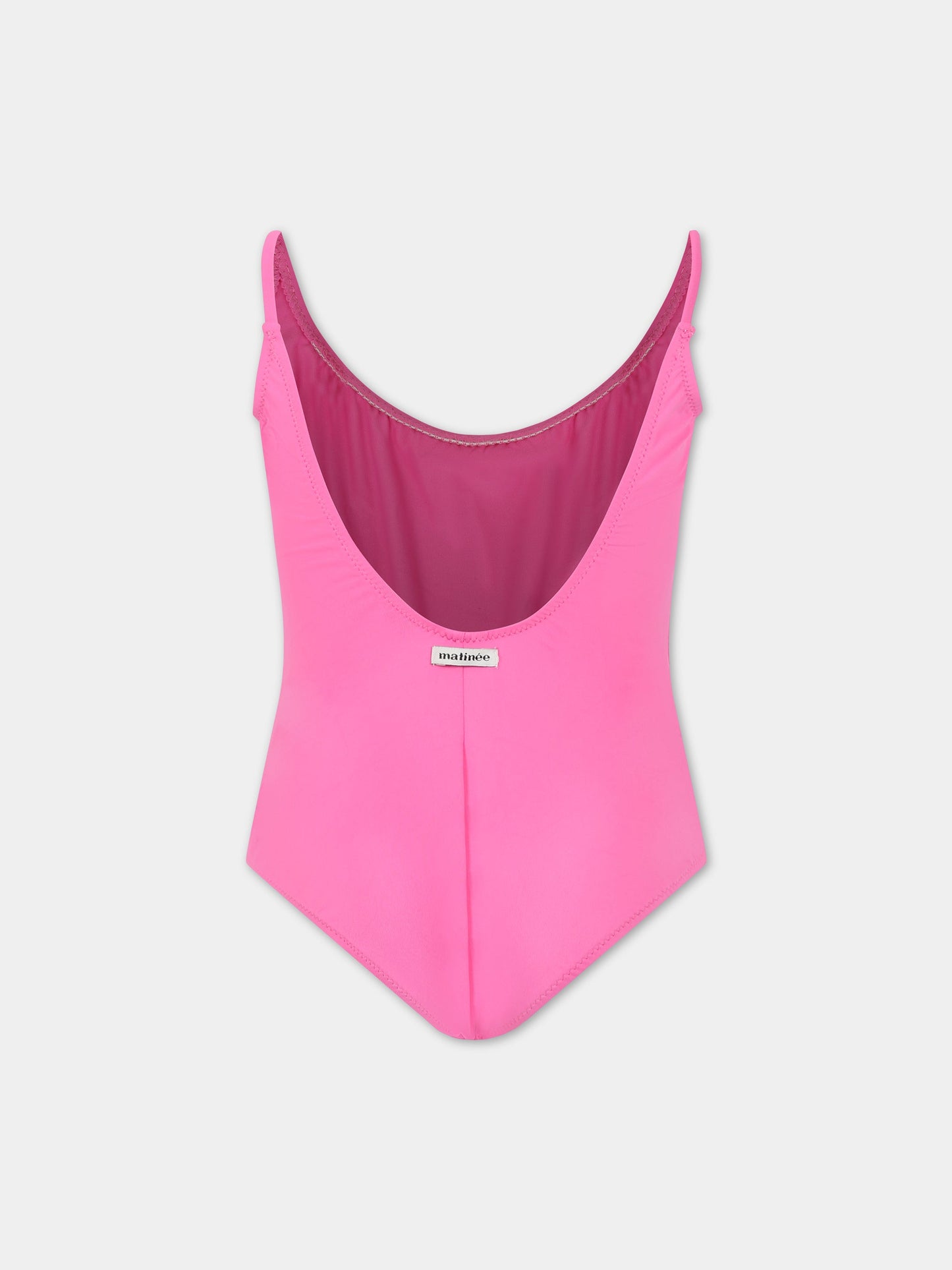 Costume rosa per bambina con logo,Matineè,CC4000 PETITE GISELE ABELIA