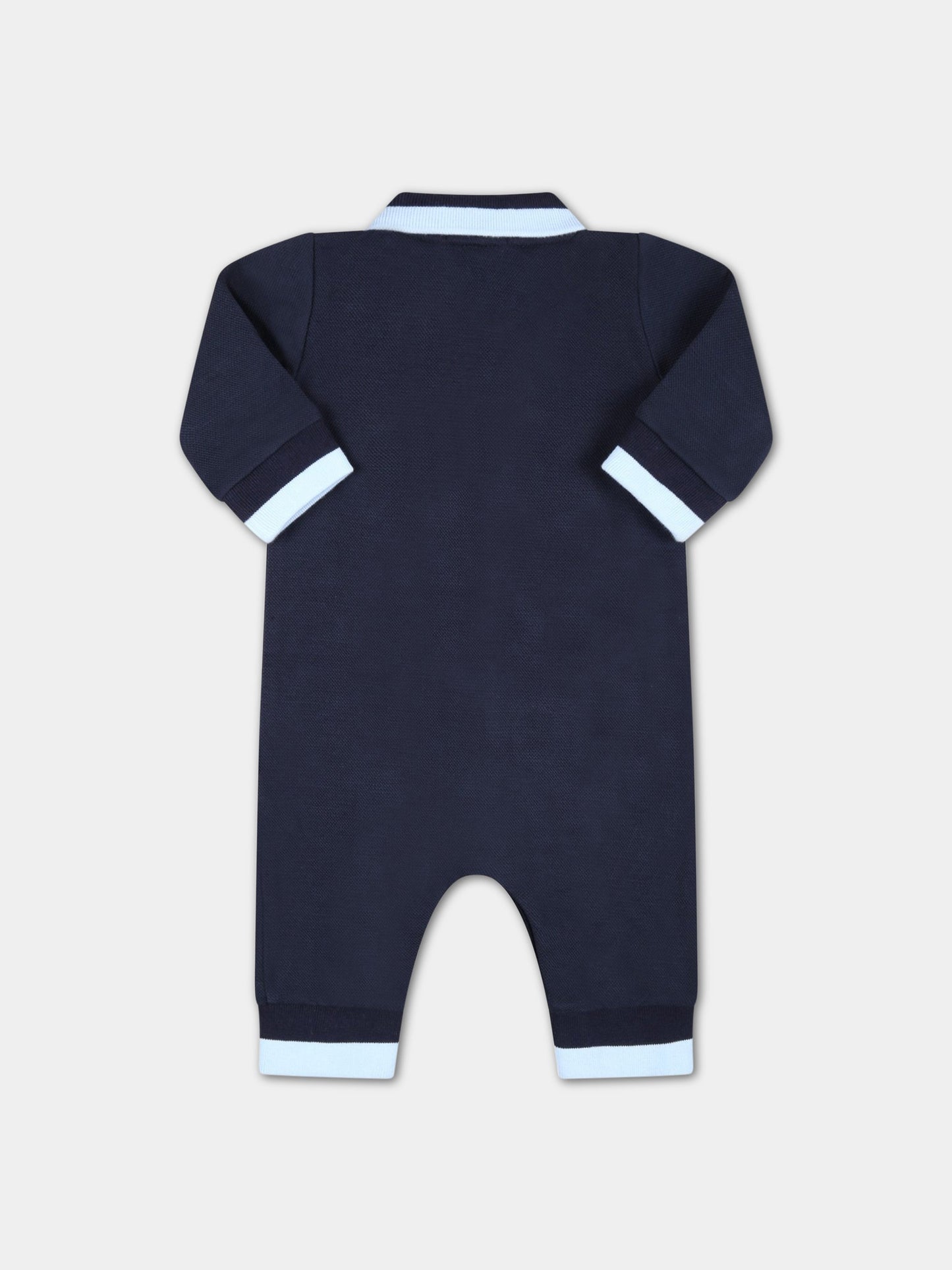 Pagliaccetto blu per neonato con logo,Hugo Boss,J94296 849