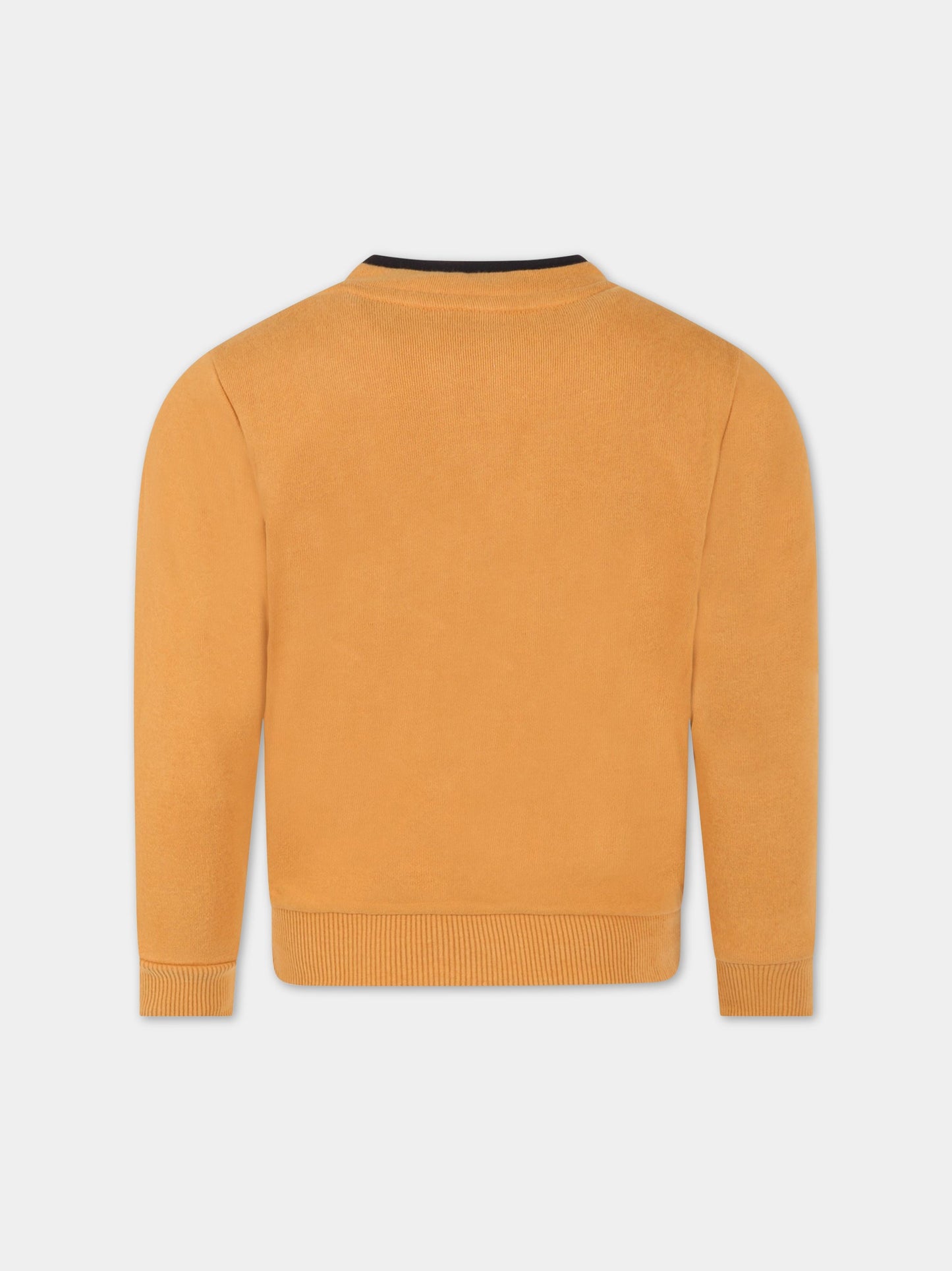 Felpa arancione per bambino con patch e logo,Timberland,T25S77 589