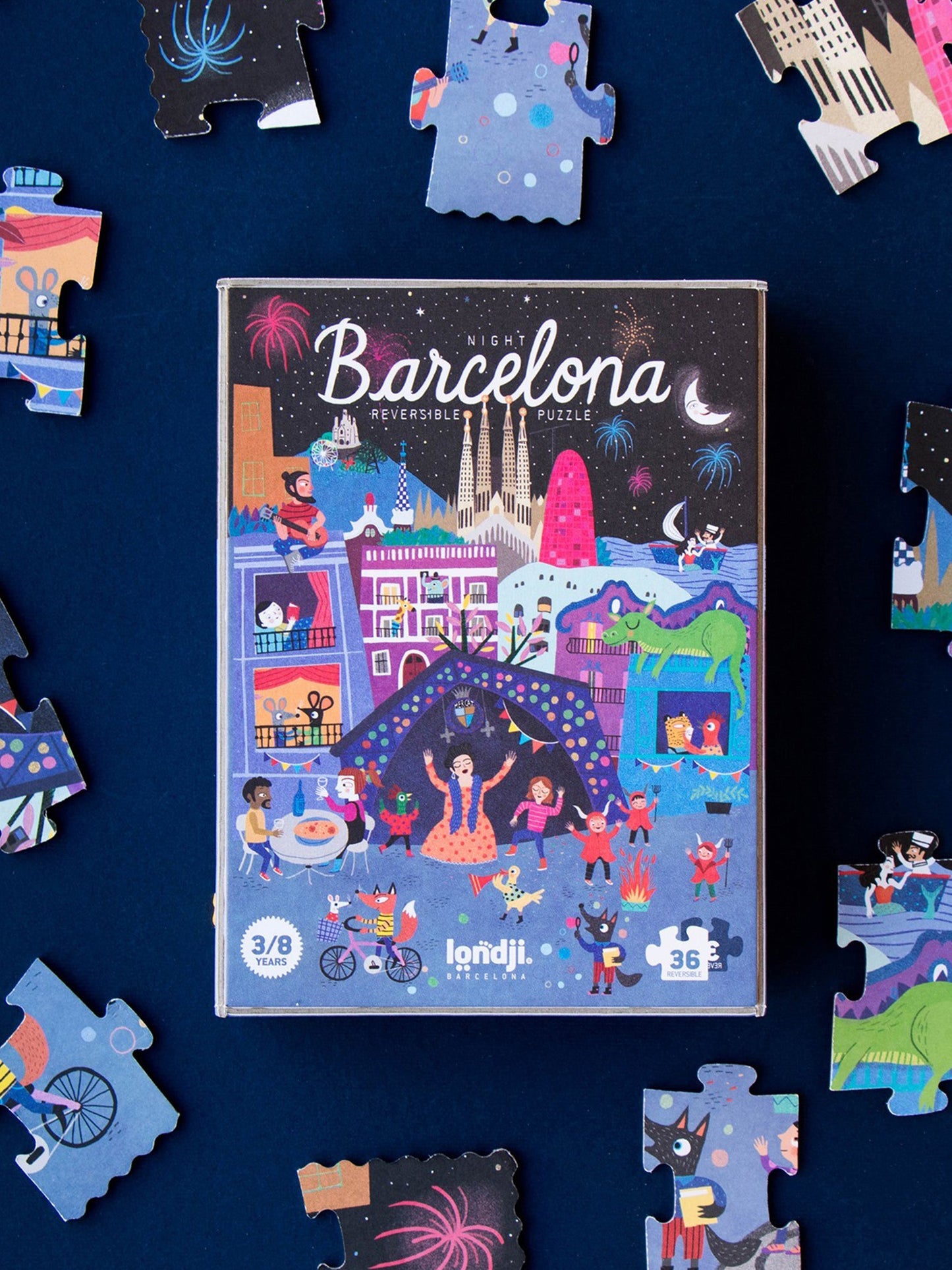 Puzzle multicolor per bambini con Barcellona,Londji,PZ145U