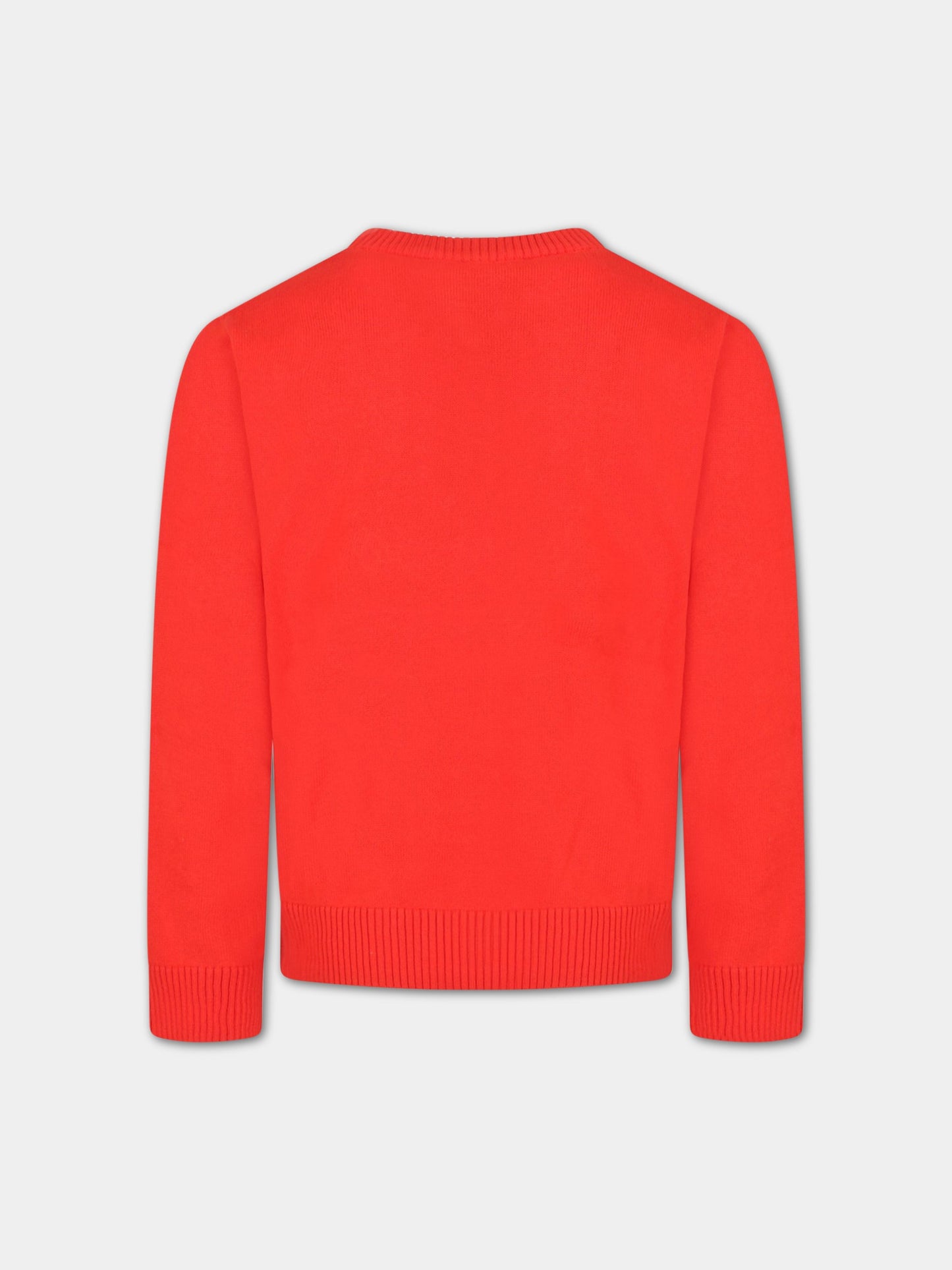 Maglione rosso per bambino con logo bianco,Timberland,T25T08 992