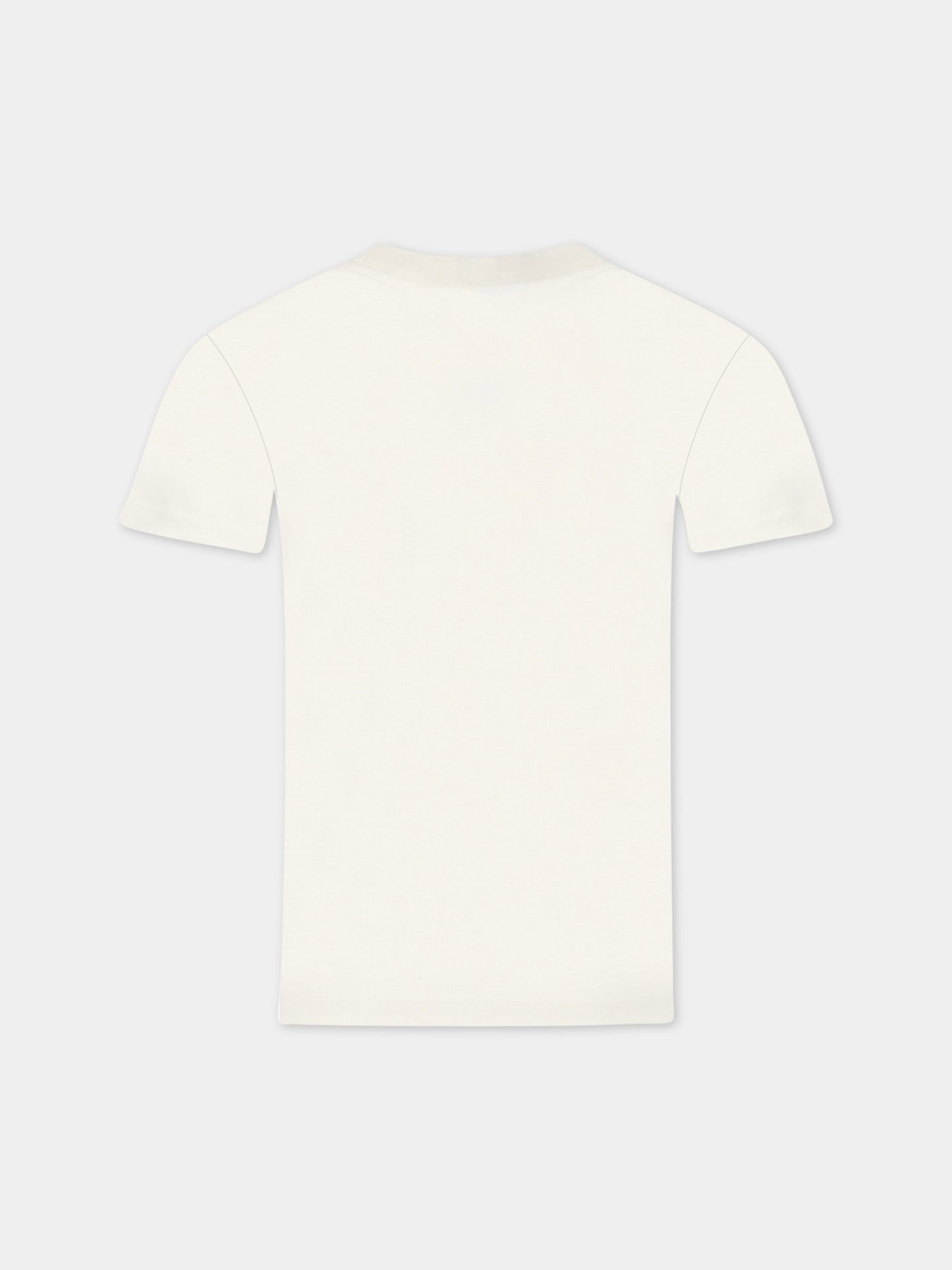 T-shirt avorio per bambino con stampa e logo,Levi's Kids,9EG555 W1O