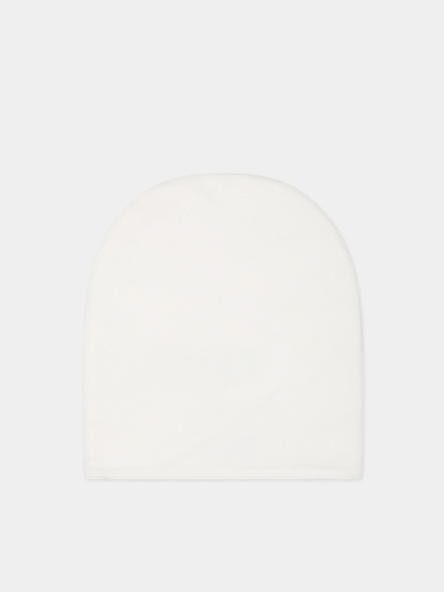 Cappello bianco per neonati con teddy Bear e logo,Moschino Kids,MNX03N LDA17 10063