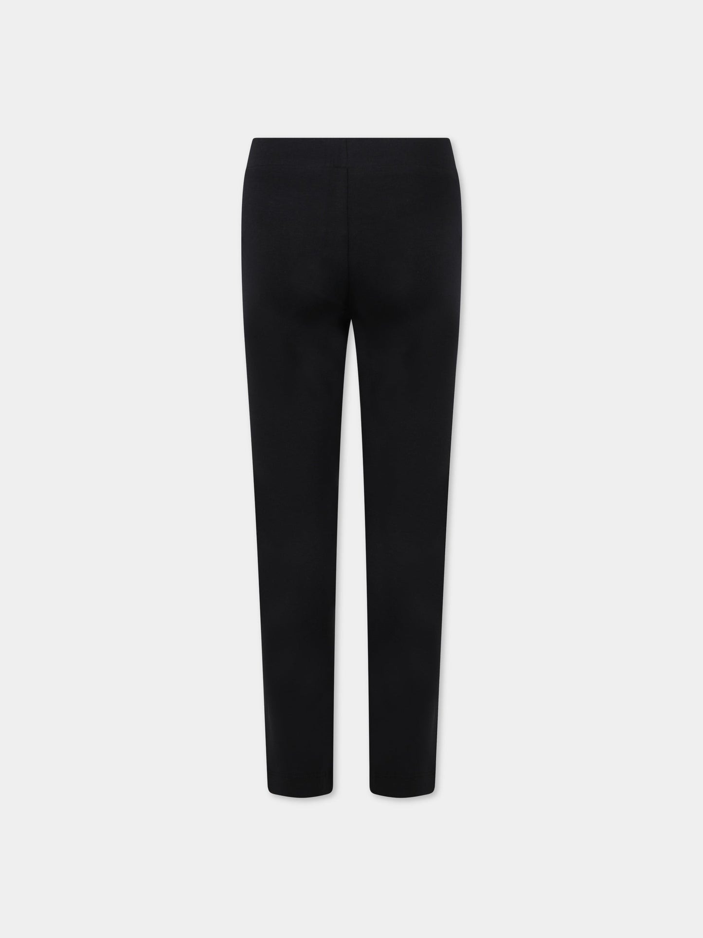 Leggings nero per bambina con Teddy Bear e logo,Moschino Kids,HKP047 LBA12 60100