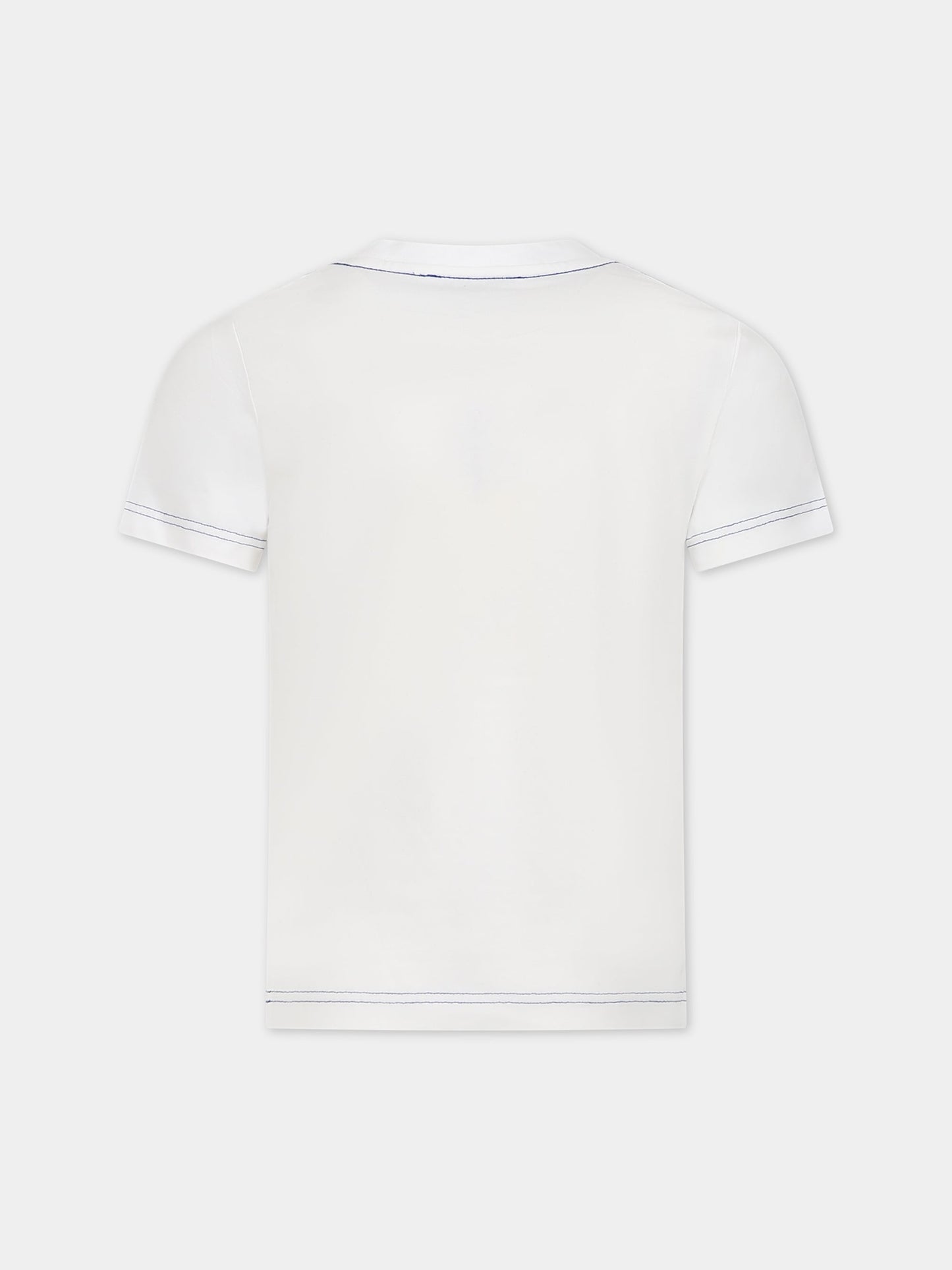 T-shirt bianca per bambini con logo,Little Marc Jacobs,W25541 10B