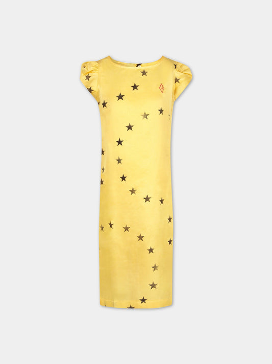 Abito giallo per bambina con stelle,The Animals Observatory,001193_099_PB