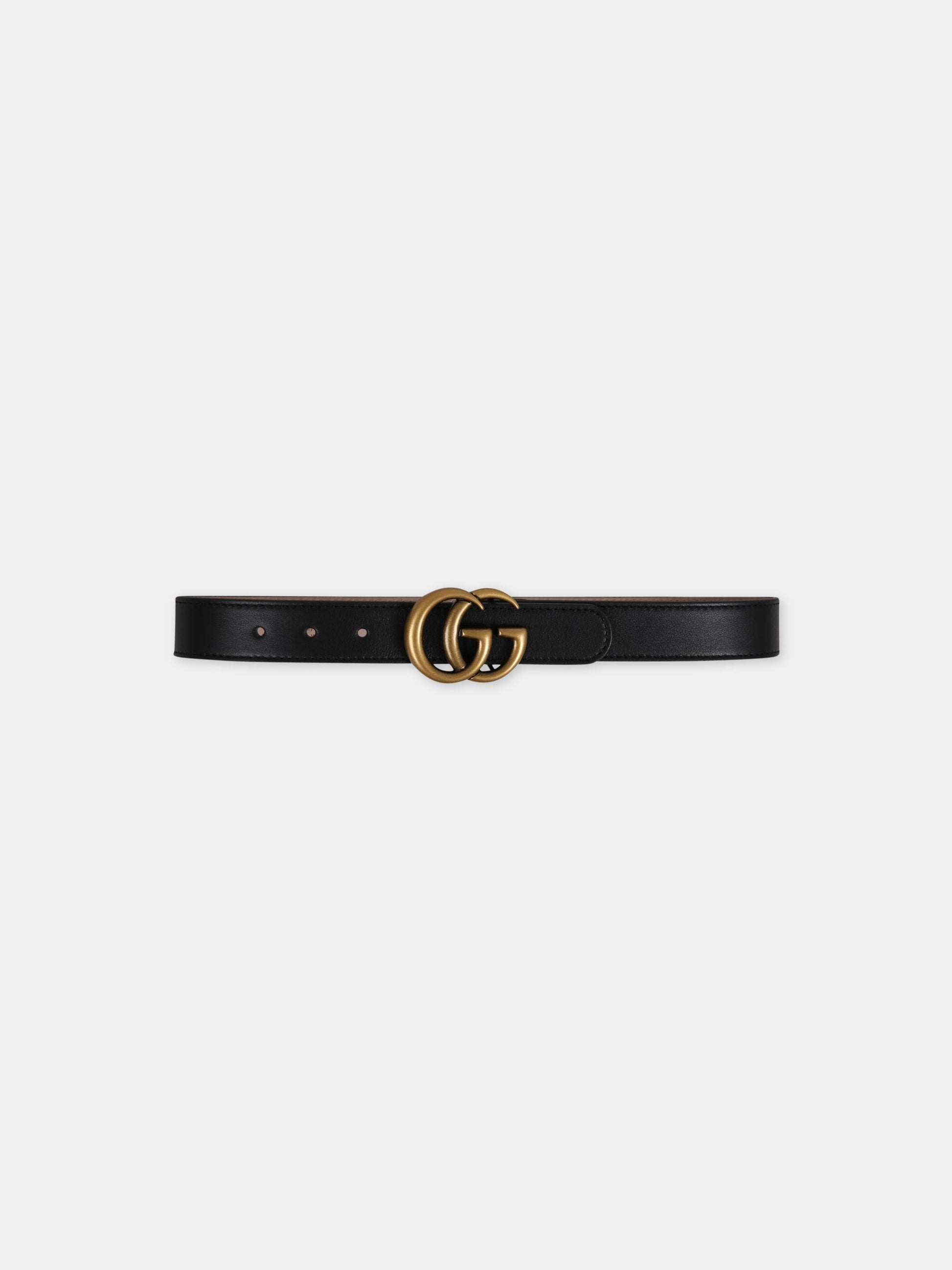 Cintura nera per bambini con logo,Gucci Kids,432707 B960X 1000
