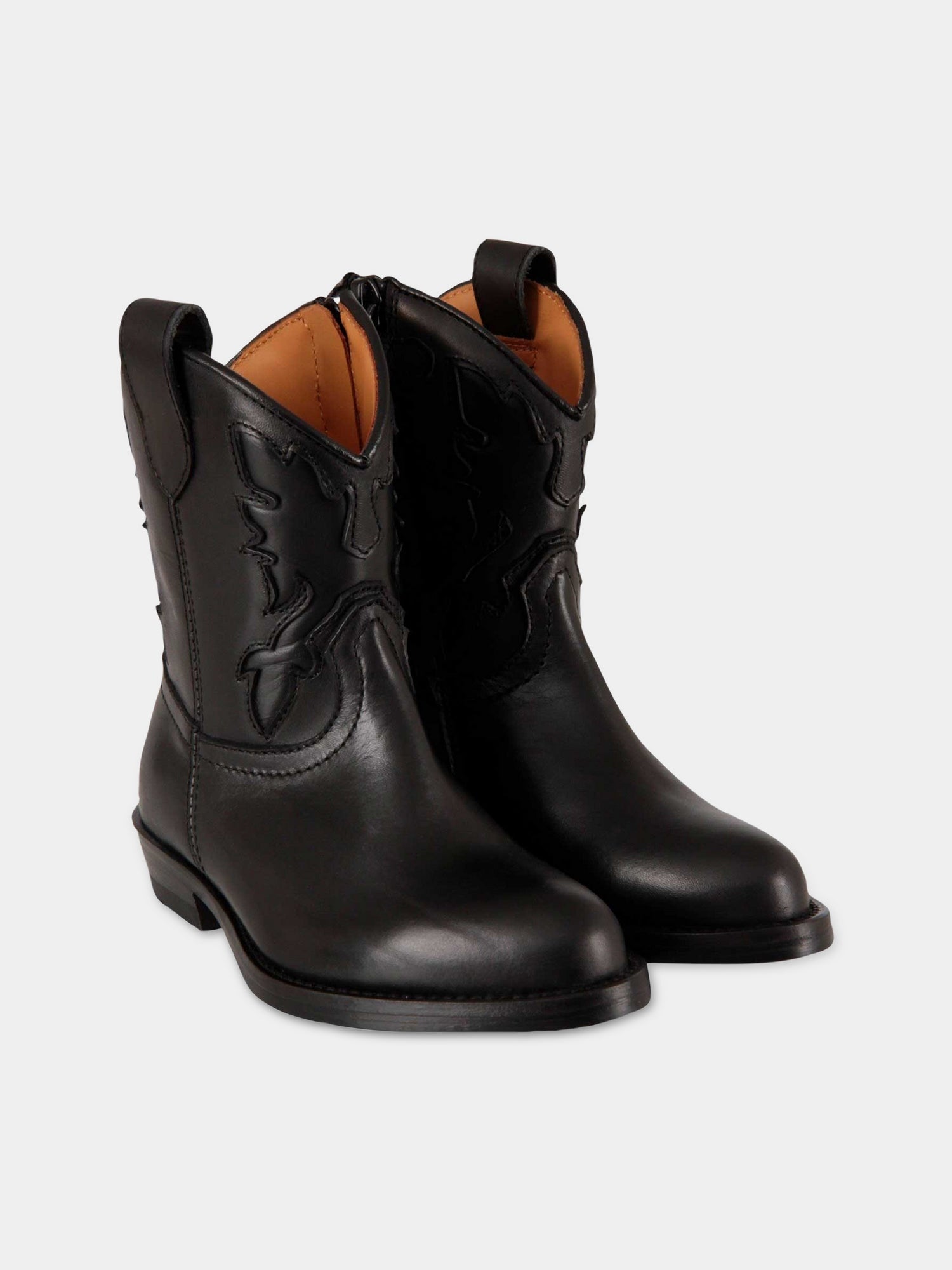 Stivaletti texani neri per bambini,Gallucci Kids,J30080AMAGZB37