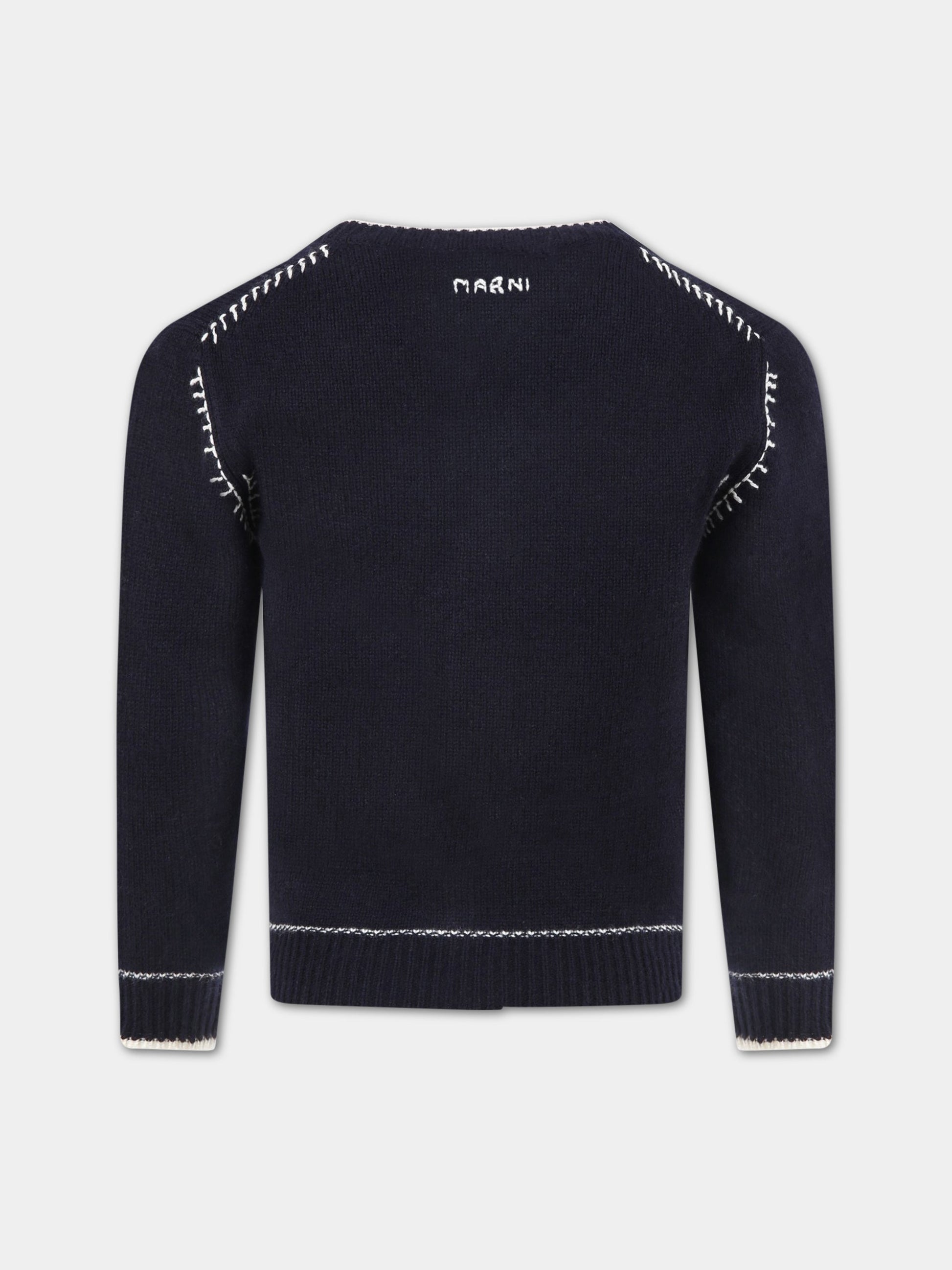 Cardigan blu per bambini,Marni Kids,M002S9 M00GJ 0M803