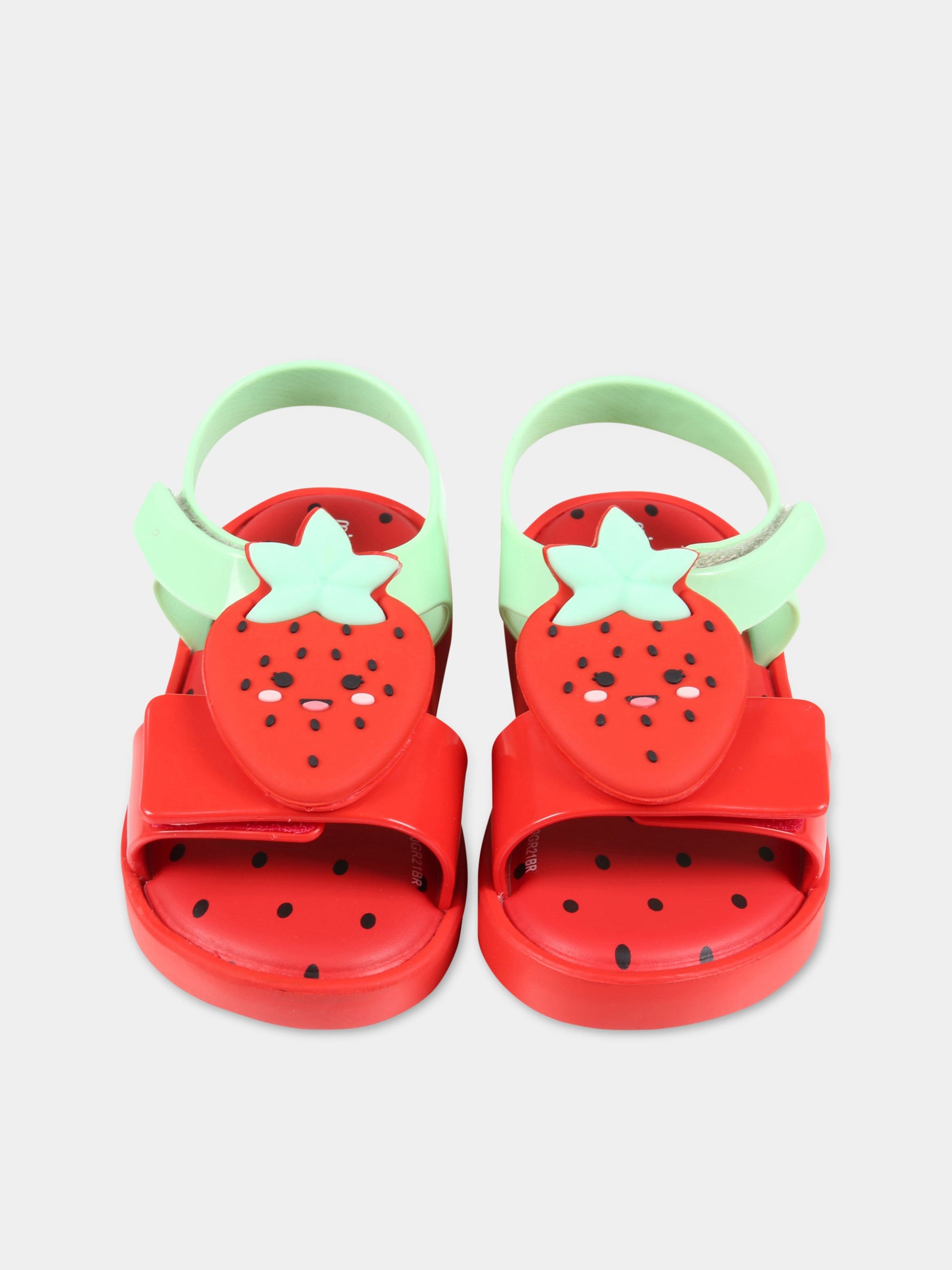 Sandali rossi per bambini con fragola,Mini Melissa,33239-51339-06411